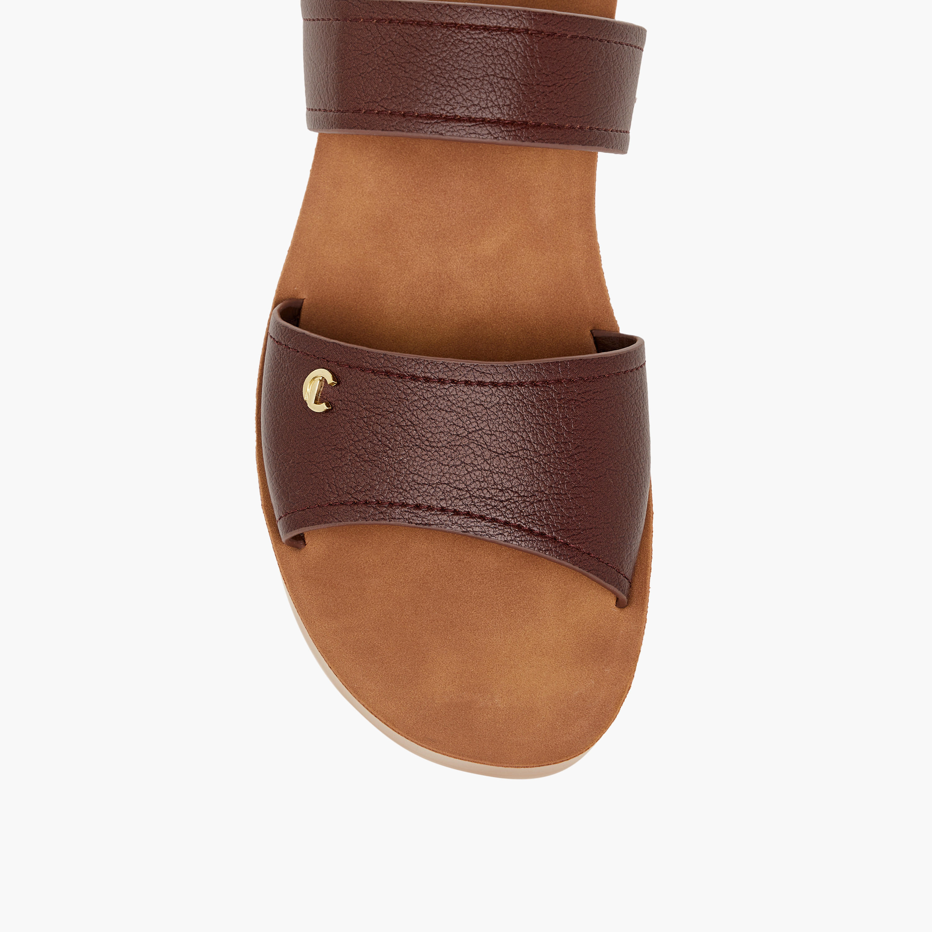 صندل بلاتفورم مريح سهل الارتداء بتفاصيل حزام من لو كونفورت-women-shoes-sandals-heeled-image-5