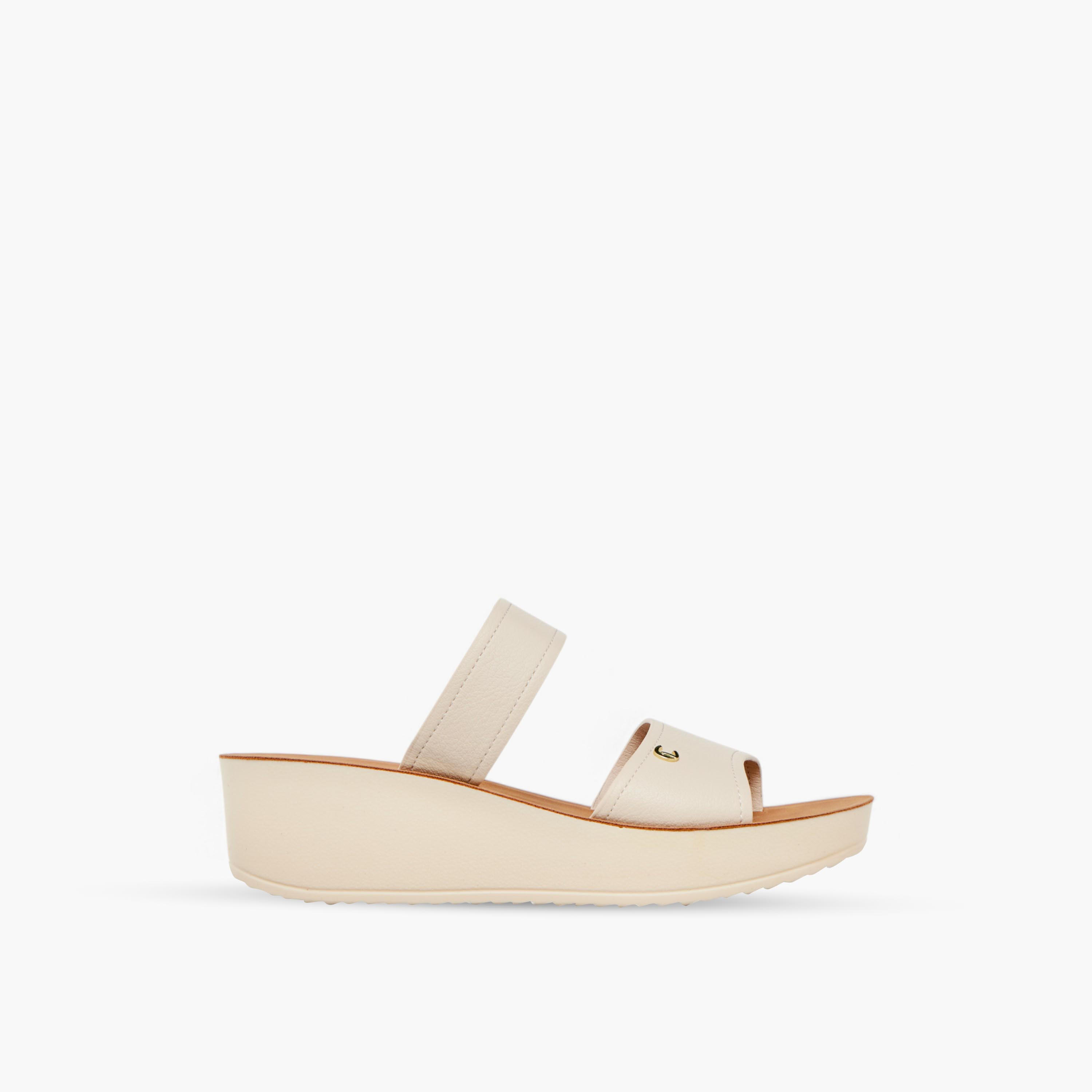 Le Confort Strap Detail Slip-On Platform Comfort Sandals-women-shoes-sandals-heeled-image-3