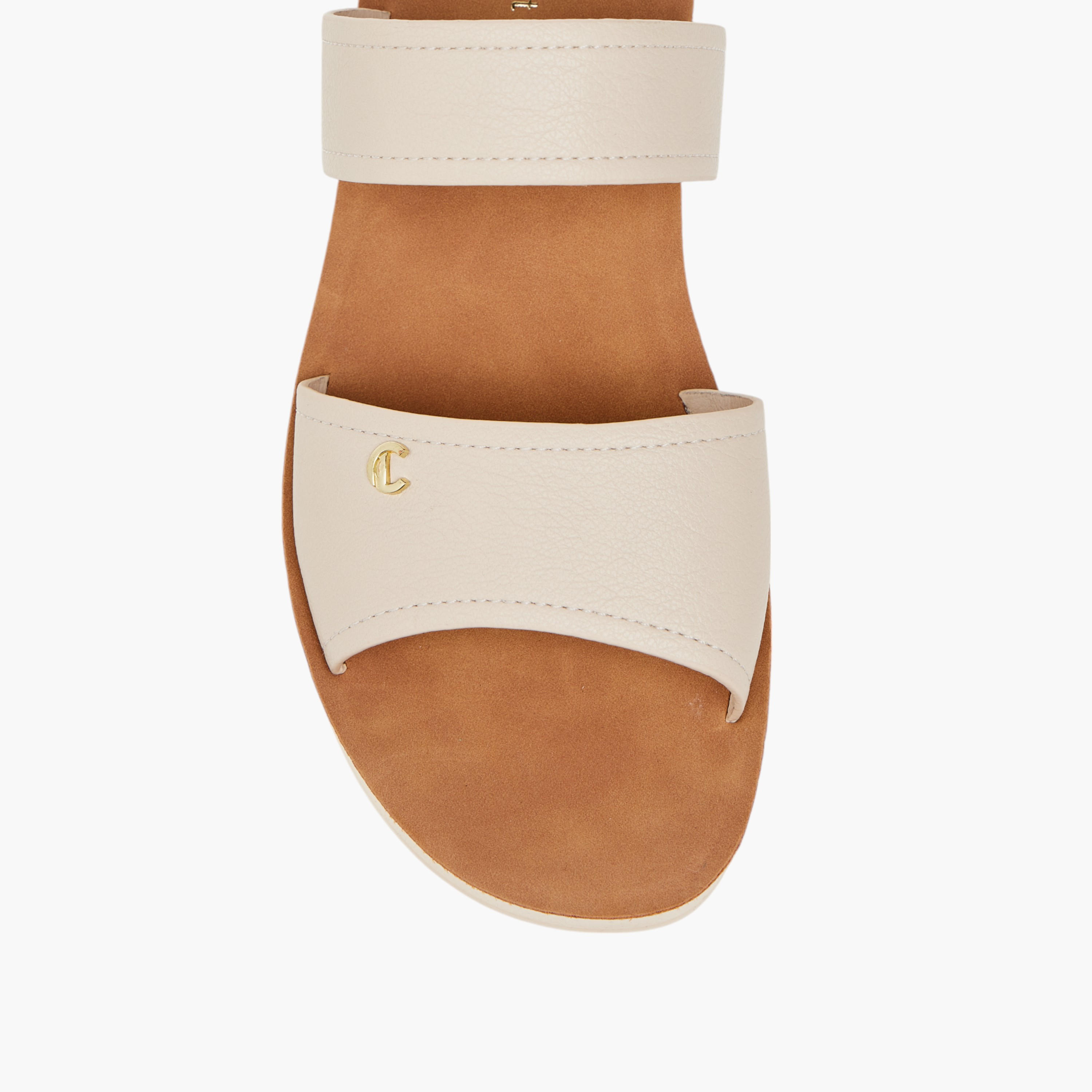 صندل بلاتفورم مريح سهل الارتداء بتفاصيل حزام من لو كونفورت-women-shoes-sandals-heeled-image-4
