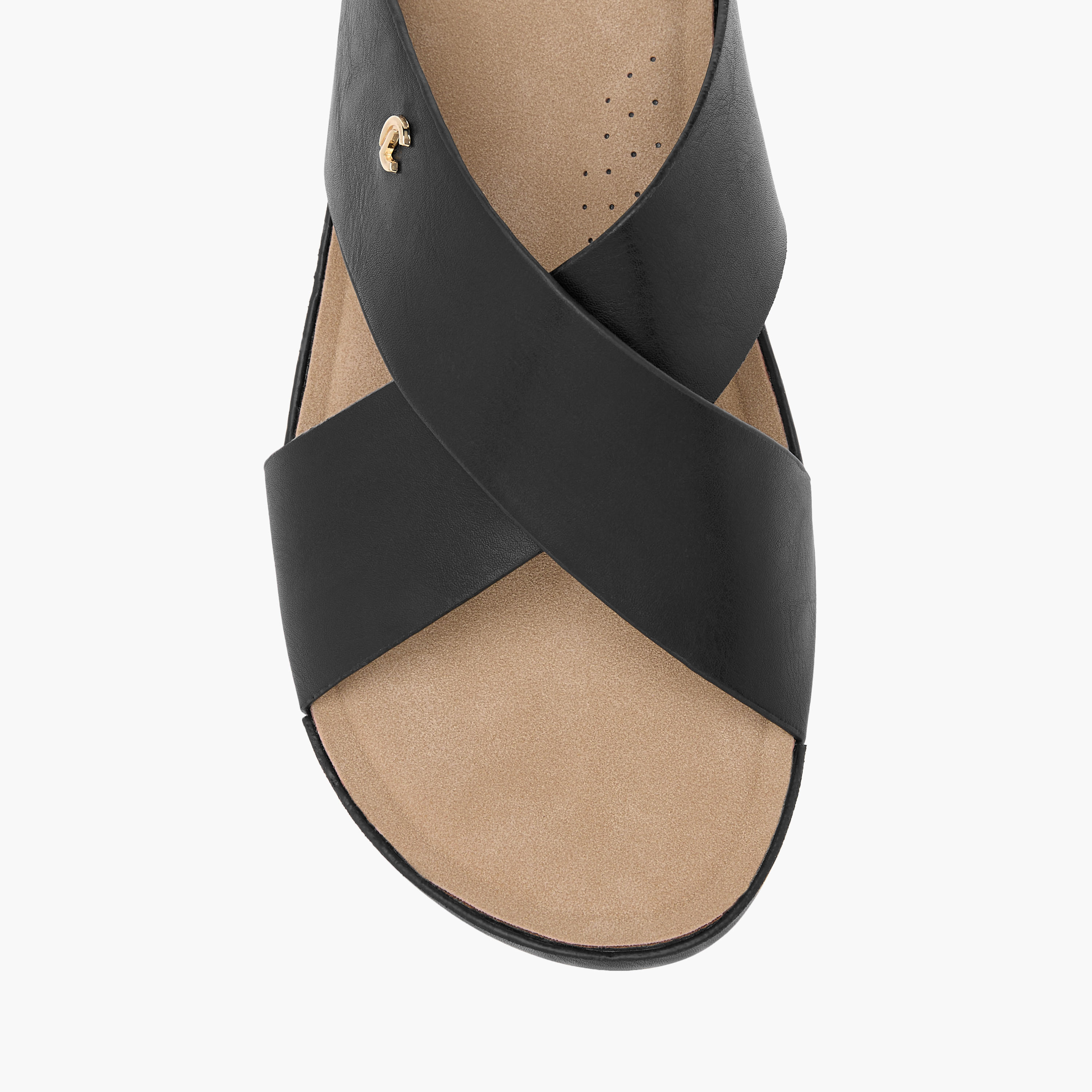Le Confort Solid Cross Strap Comfort Sandals with Wedge Heels-women-shoes-sandals-heeled-image-10