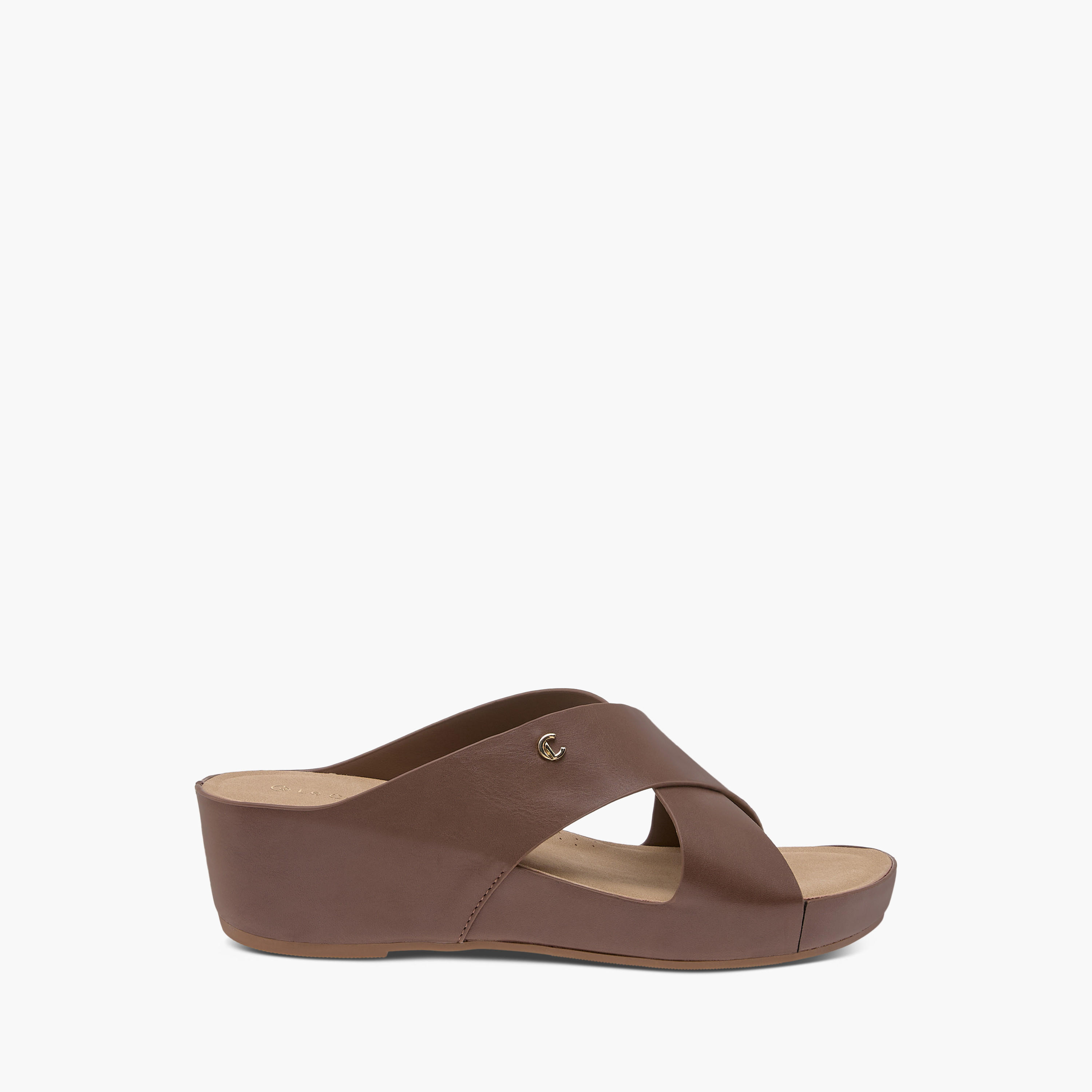 Le Confort Solid Cross Strap Comfort Sandals with Wedge Heels-women-shoes-sandals-heeled-image-3