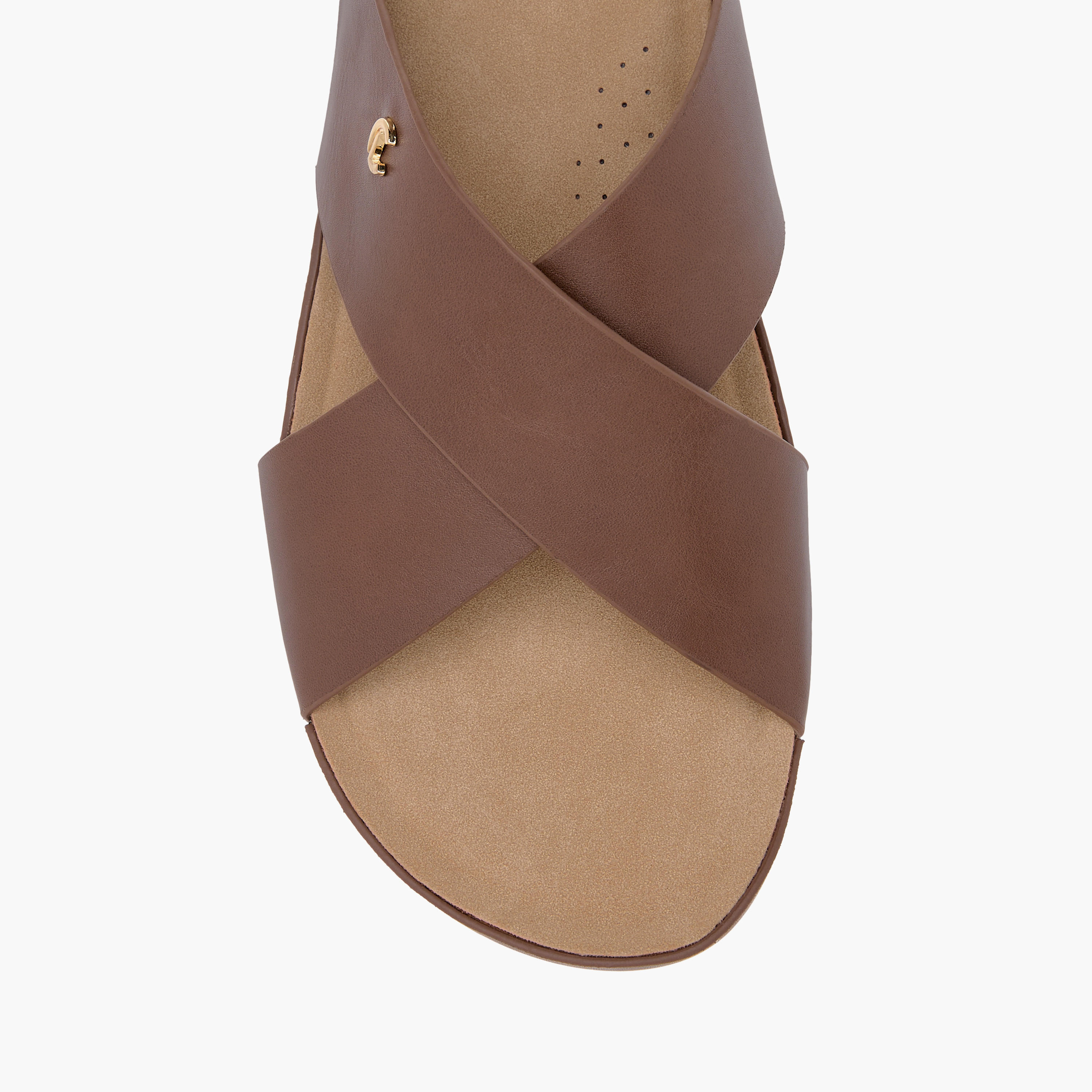 Le Confort Solid Cross Strap Comfort Sandals with Wedge Heels-women-shoes-sandals-heeled-image-4