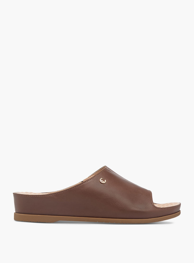 صندل مريح سادة سهل الارتداء بمقدمة مفتوحة من لو كونفورت-women-shoes-flats-sandals-image-3