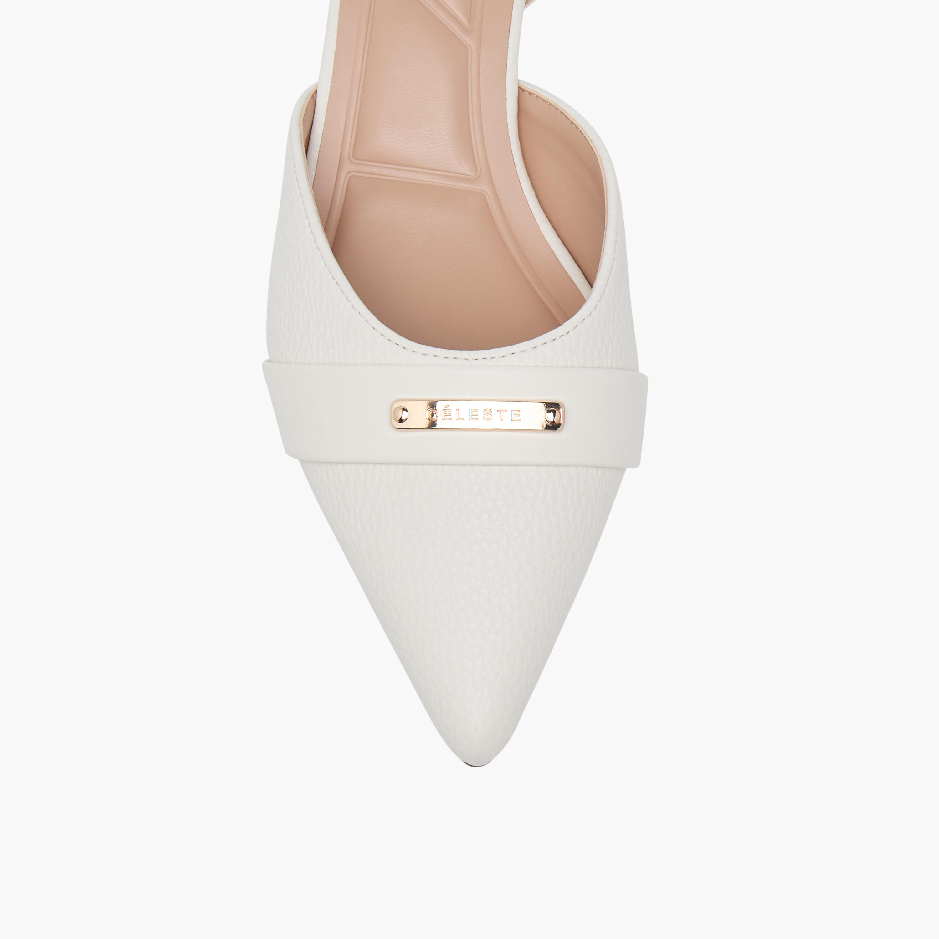حذاء ميول بارز الملمس بكعب عريض وإبزيم إغلاق للنساء من سيليست-women-shoes-heels-image-4