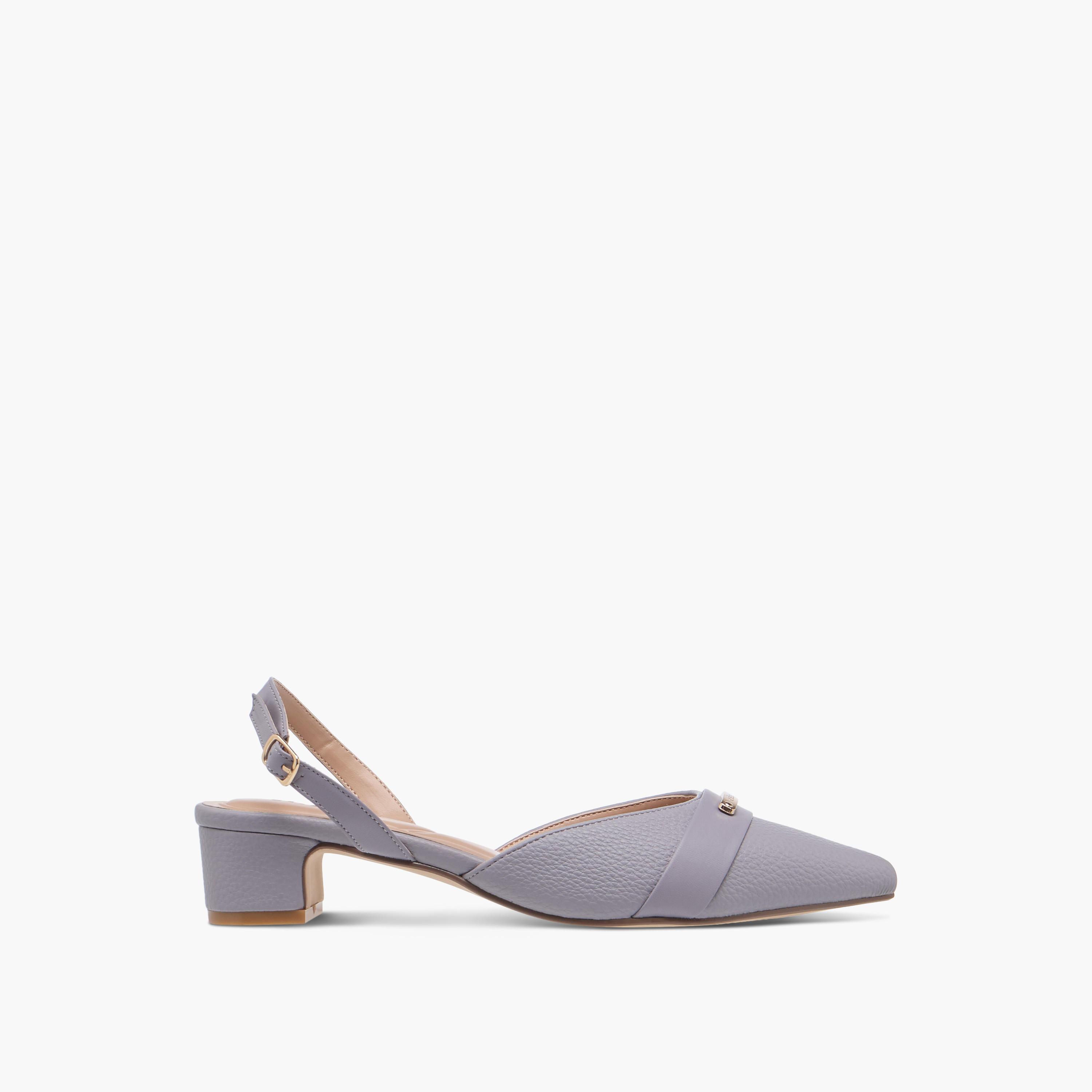 Celeste Women's Textured Mules with Buckle Closure and Block Heel-women-shoes-heels-image-3