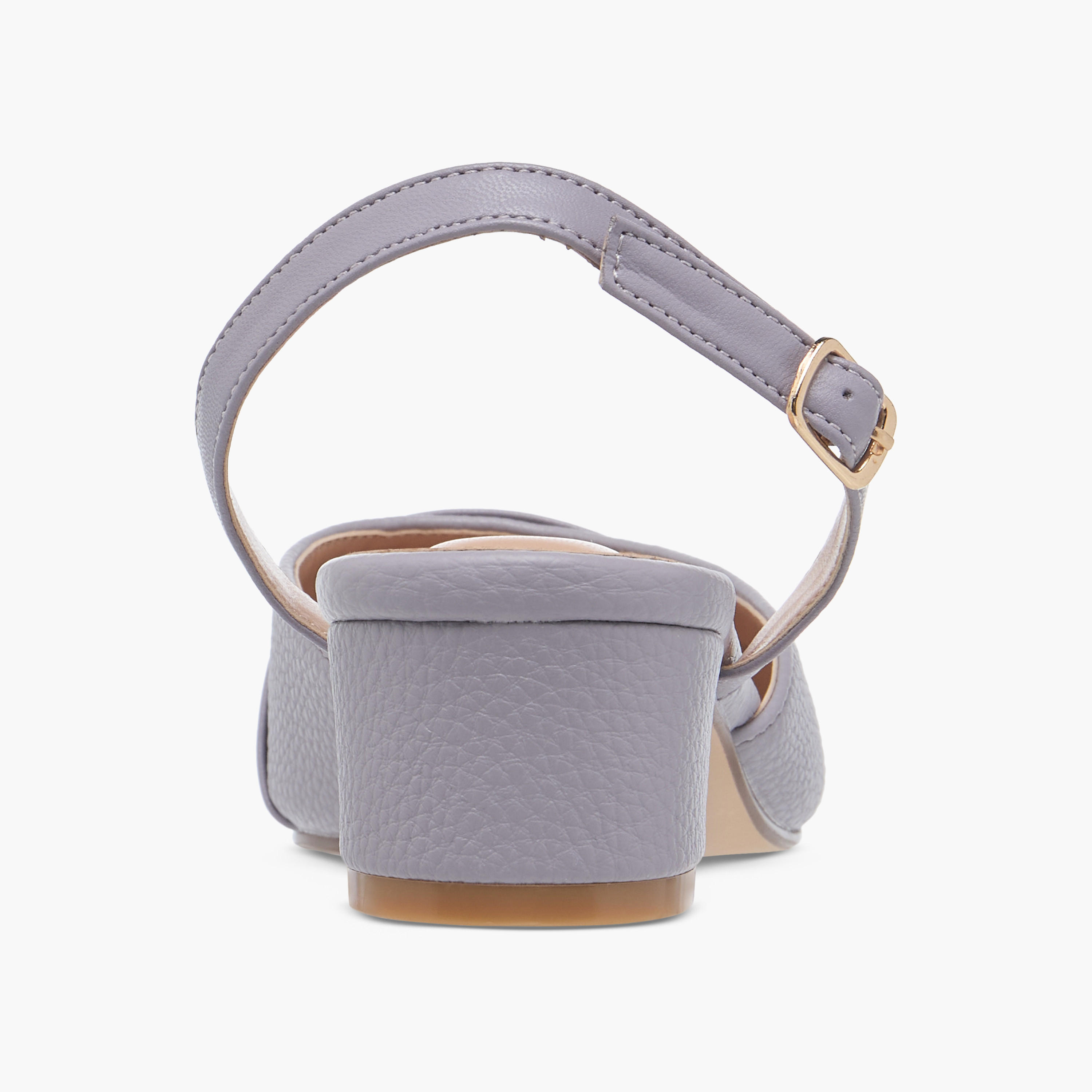 Celeste Women's Textured Mules with Buckle Closure and Block Heel-women-shoes-heels-image-5