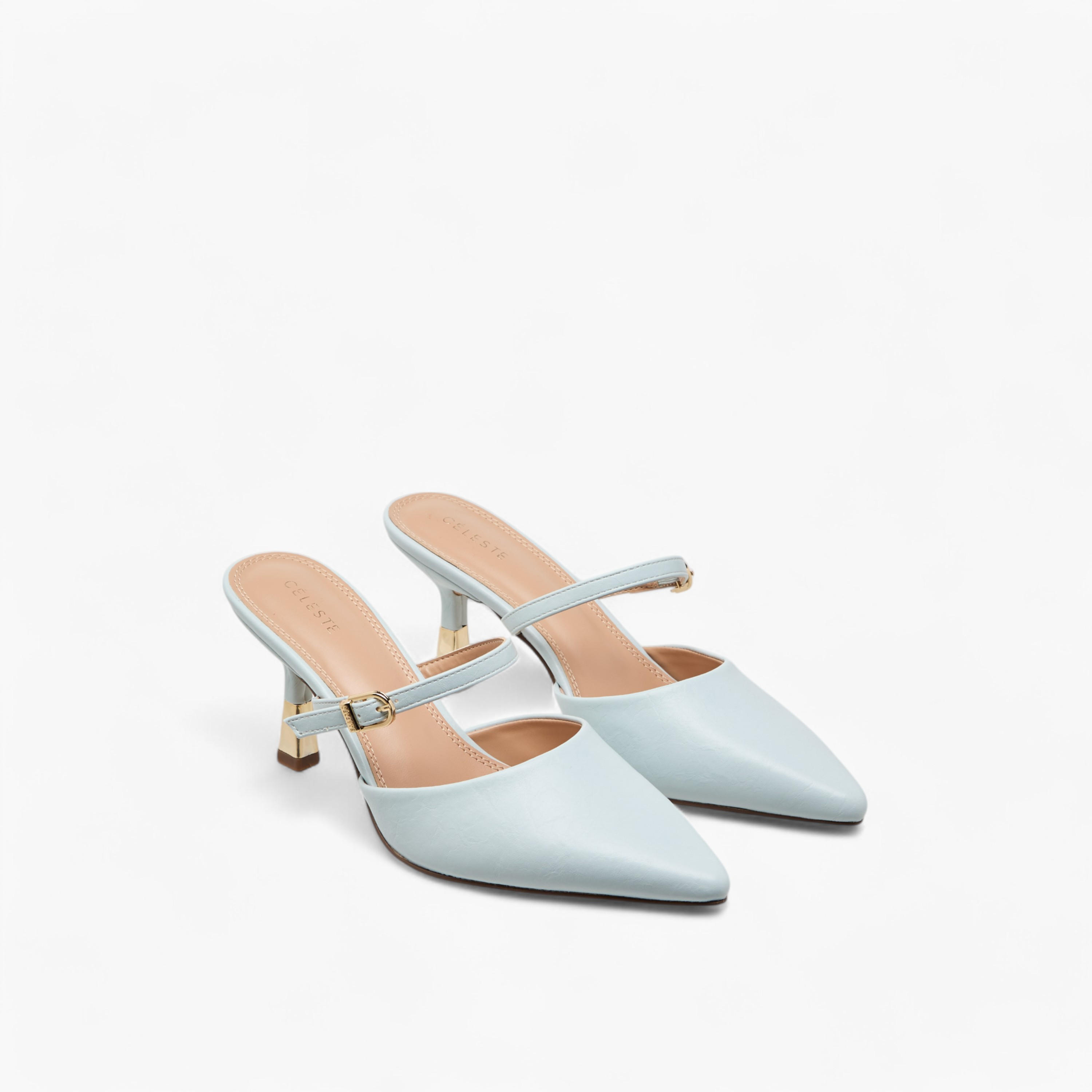 Celeste Women's Solid Slip-On Mules with Stilettos Heels-women-shoes-heels-image-1