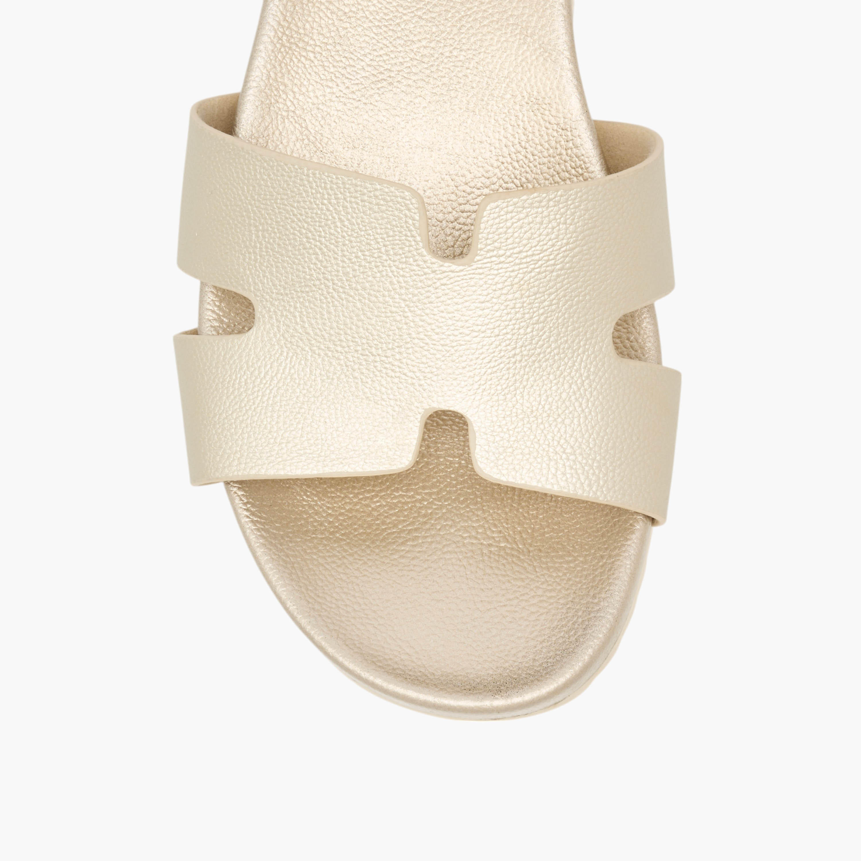 Le Confort Textured Comfort Sandals with Pin Buckle Closure-women-shoes-flats-sandals-image-3
