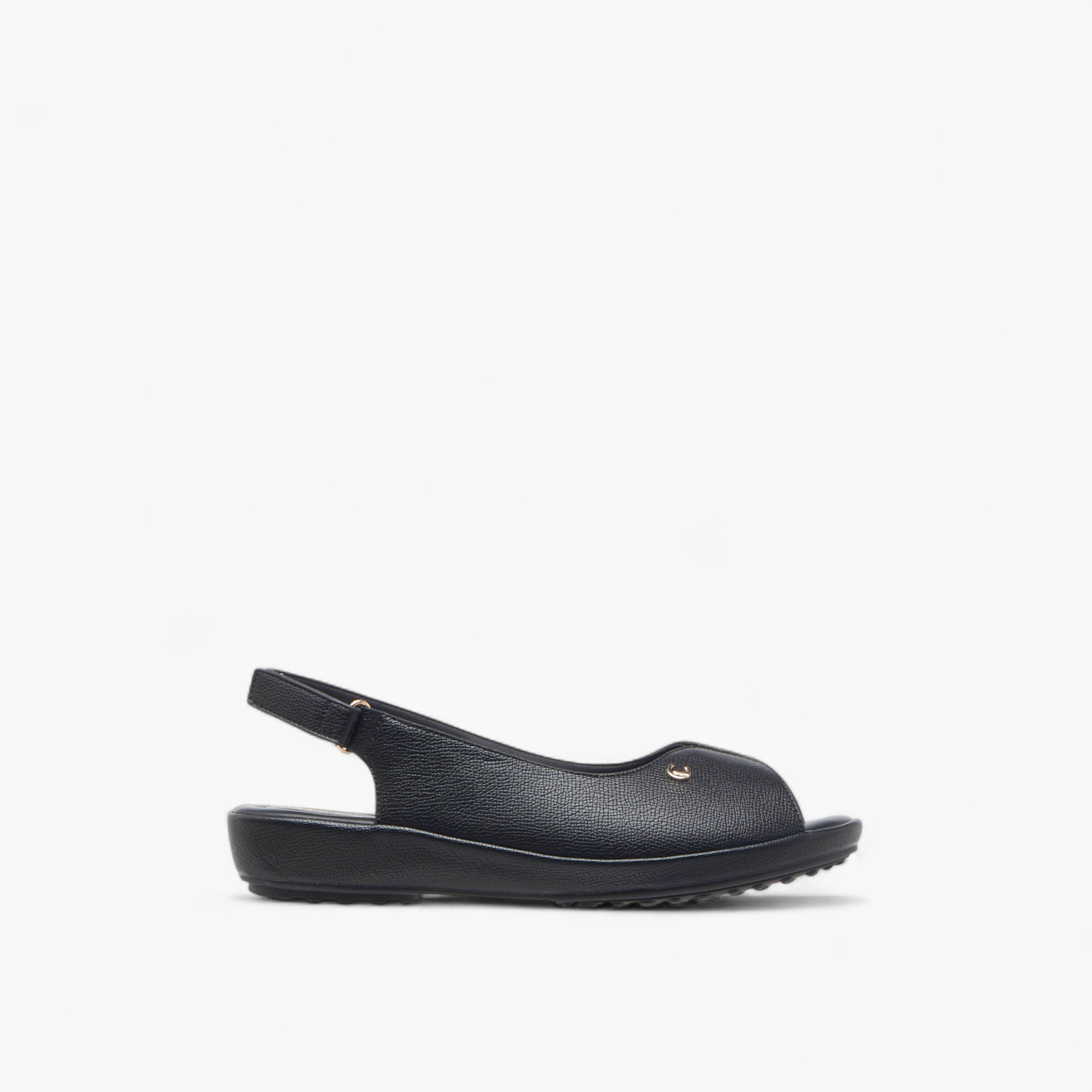 Le Confort Textured Open Toe Slingback Sandals-women-shoes-flats-sandals-image-3