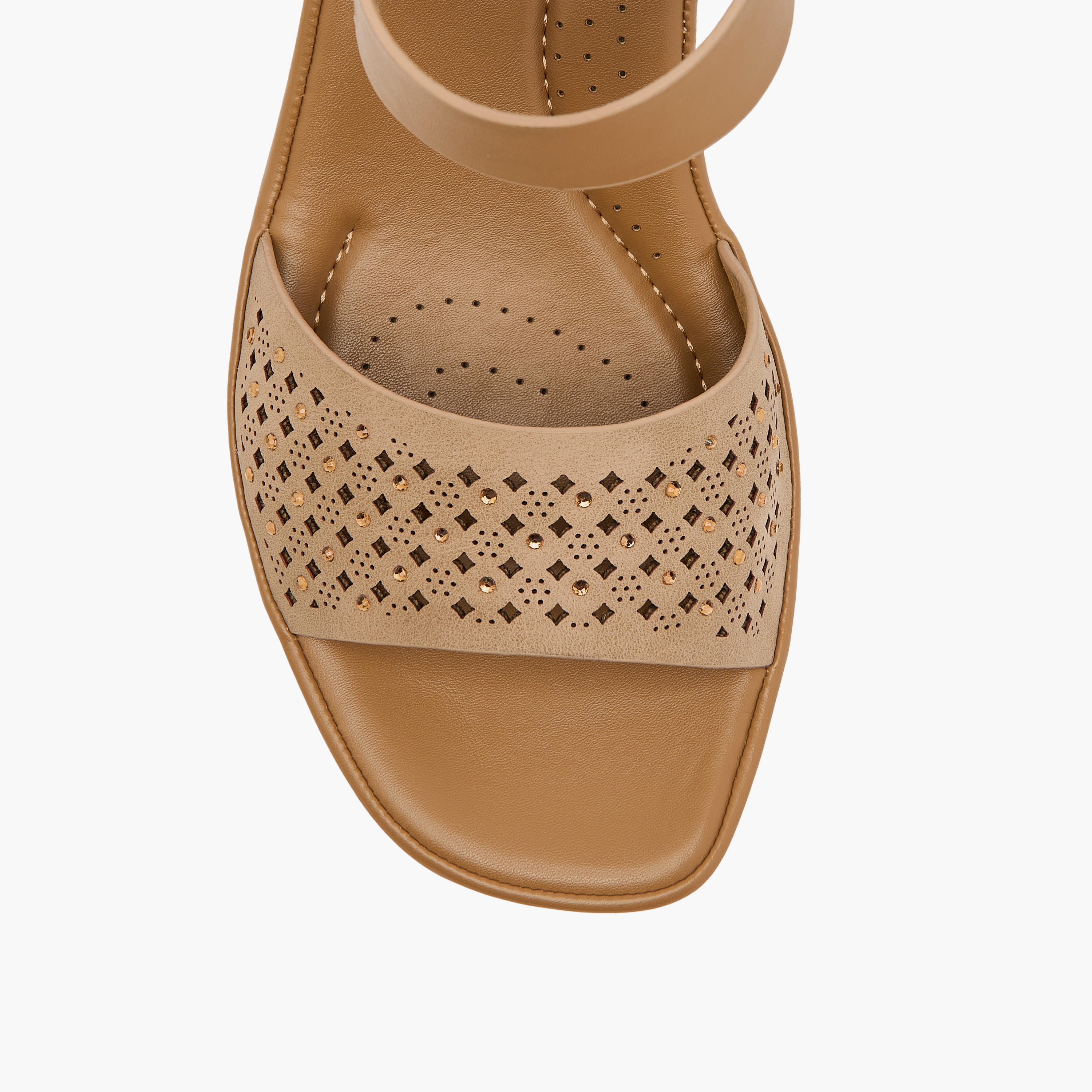Le Confort Laser Cut Strap Comfort Sandals with Block Heels-women-shoes-sandals-heeled-image-4