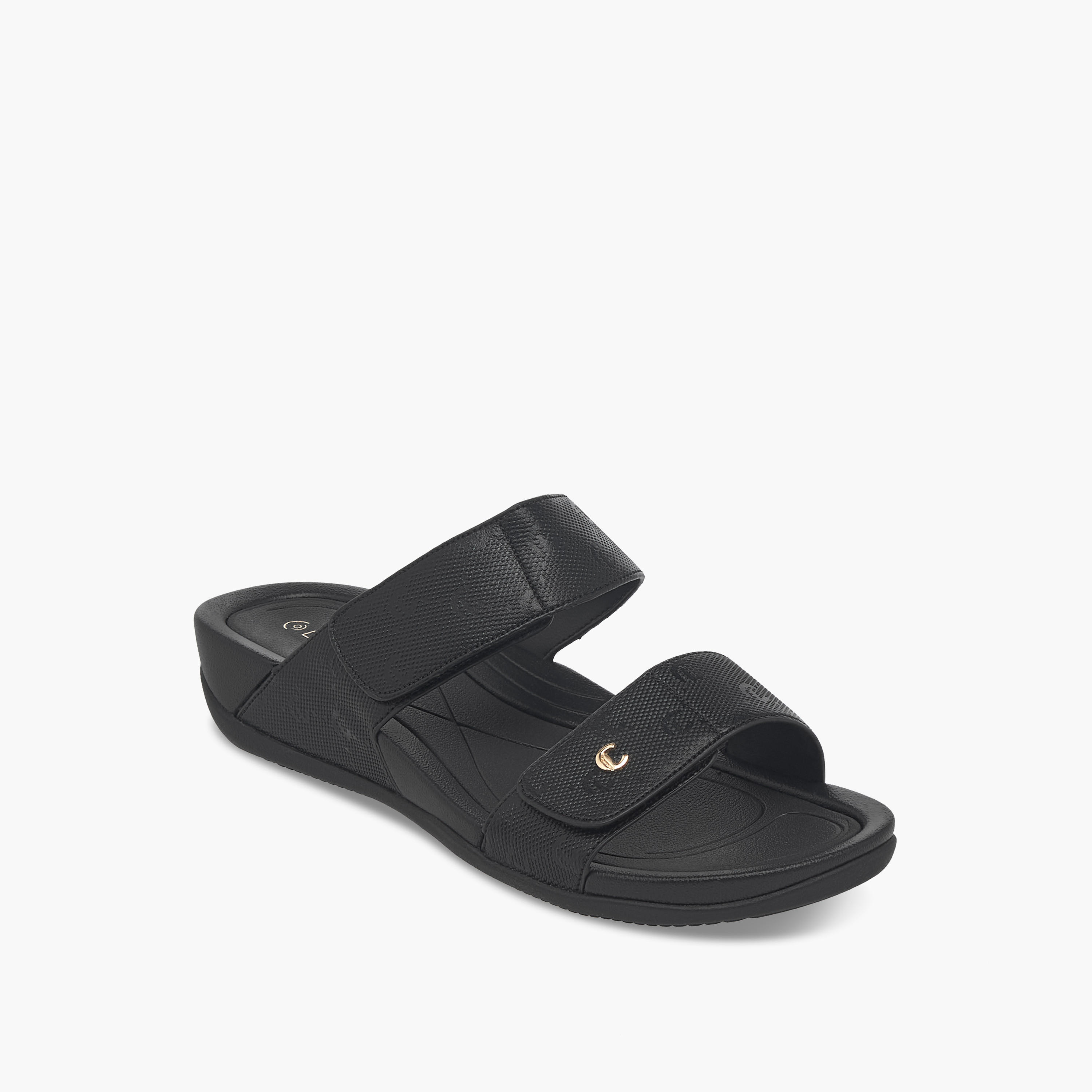 Le Confort Velcro Strap Detail Slip-On Comfort Sandals-women-shoes-flats-sandals-image-2