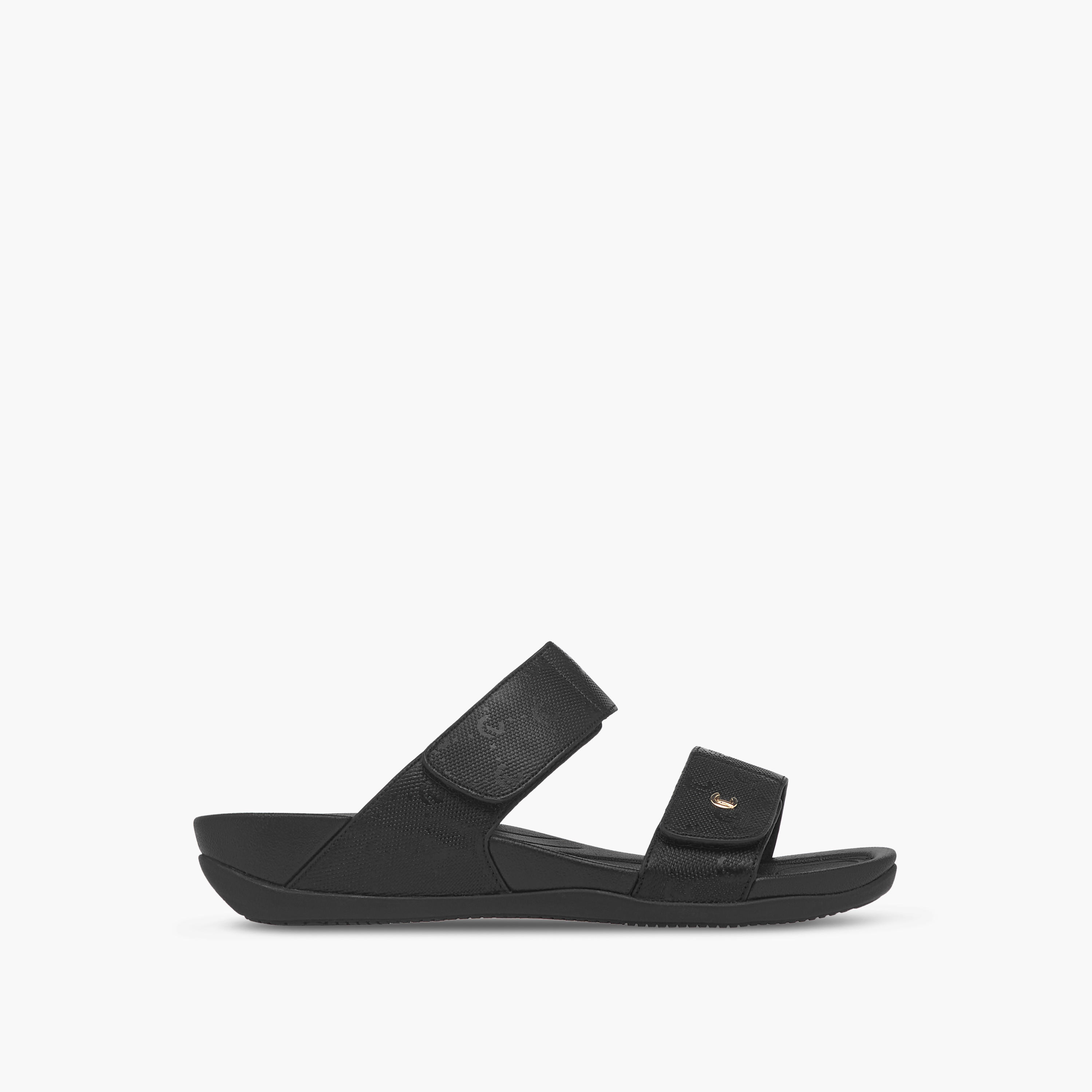 Le Confort Velcro Strap Detail Slip-On Comfort Sandals-women-shoes-flats-sandals-image-3