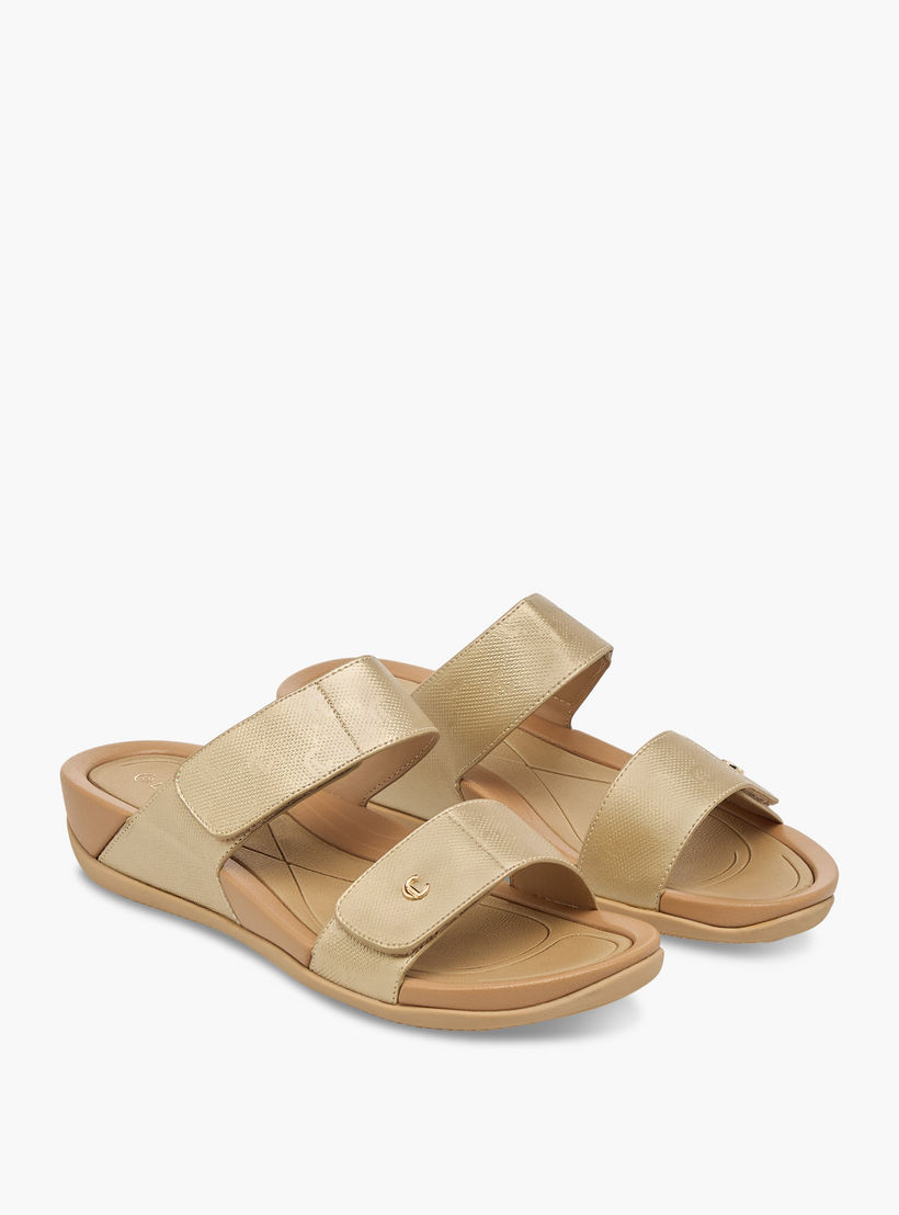 Le Confort Velcro Strap Detail Slip-On Comfort Sandals-women-shoes-flats-sandals-image-1