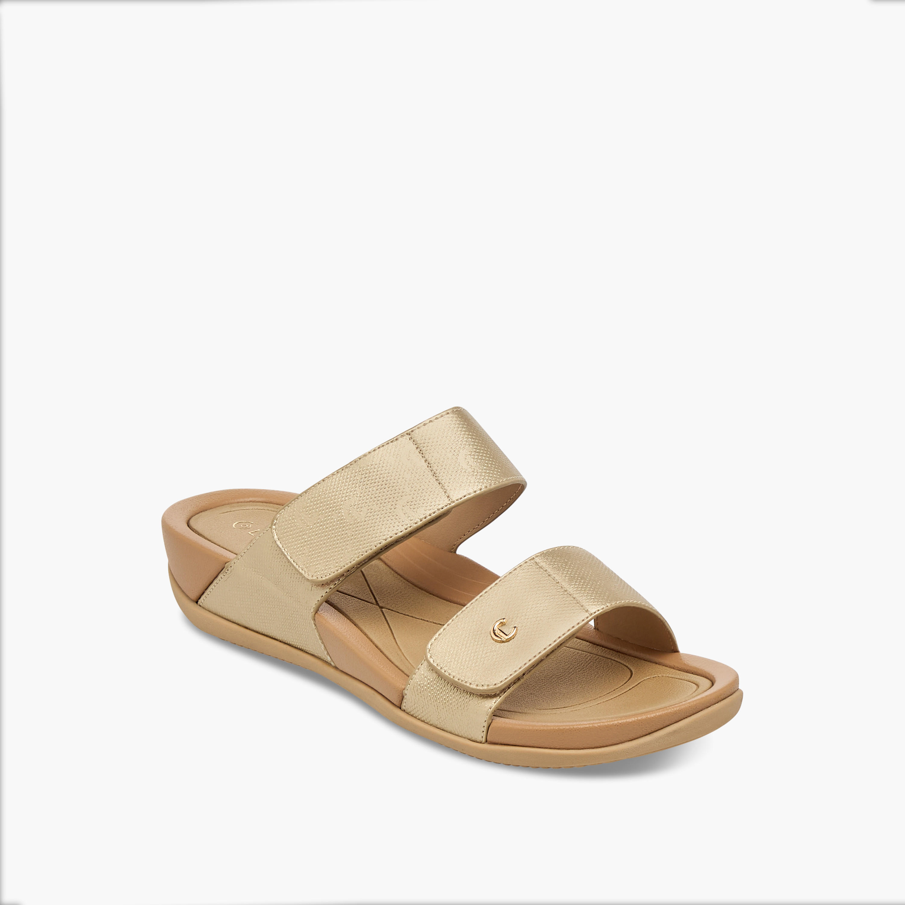 Le Confort Velcro Strap Detail Slip-On Comfort Sandals-women-shoes-flats-sandals-image-2