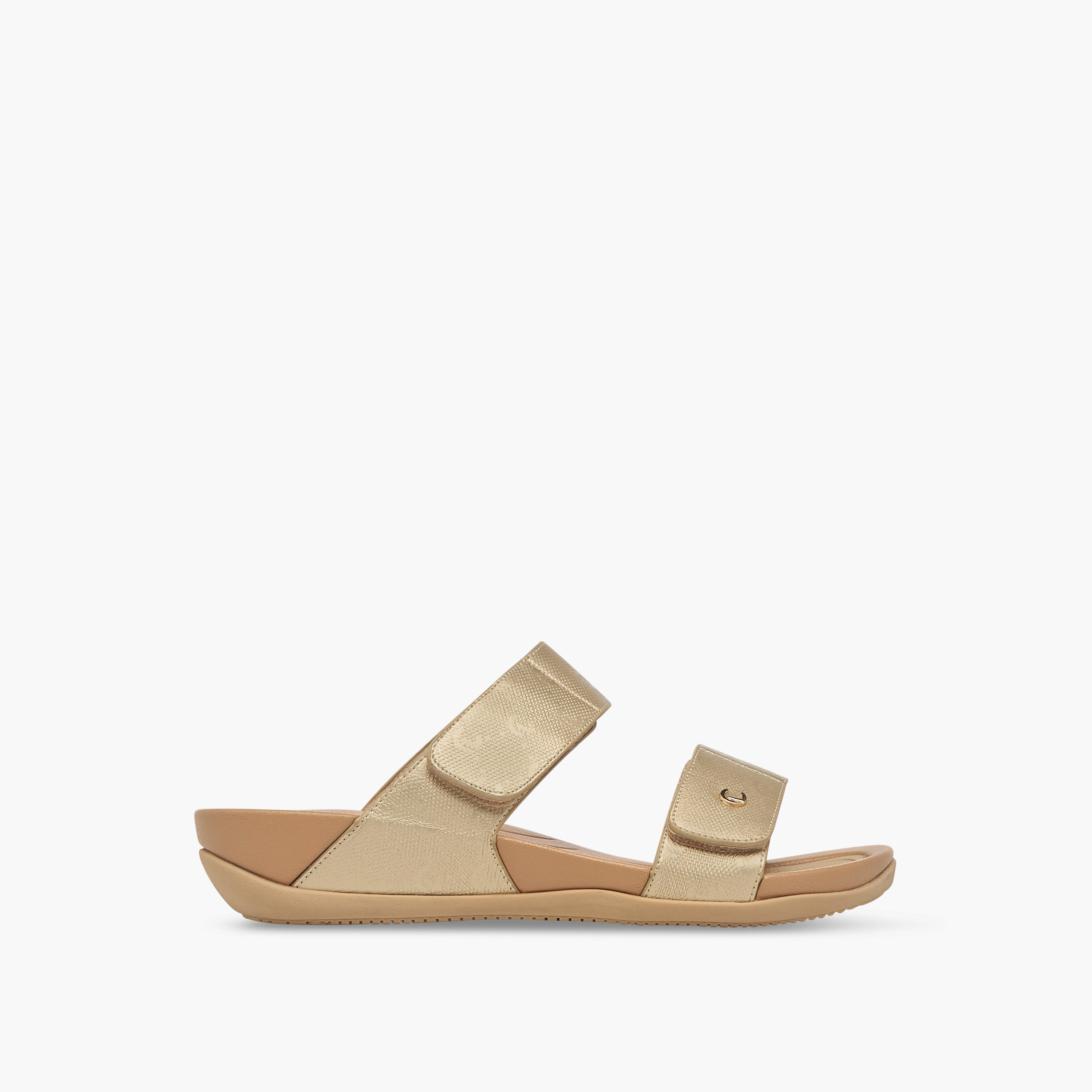 Le Confort Velcro Strap Detail Slip-On Comfort Sandals-women-shoes-flats-sandals-image-3