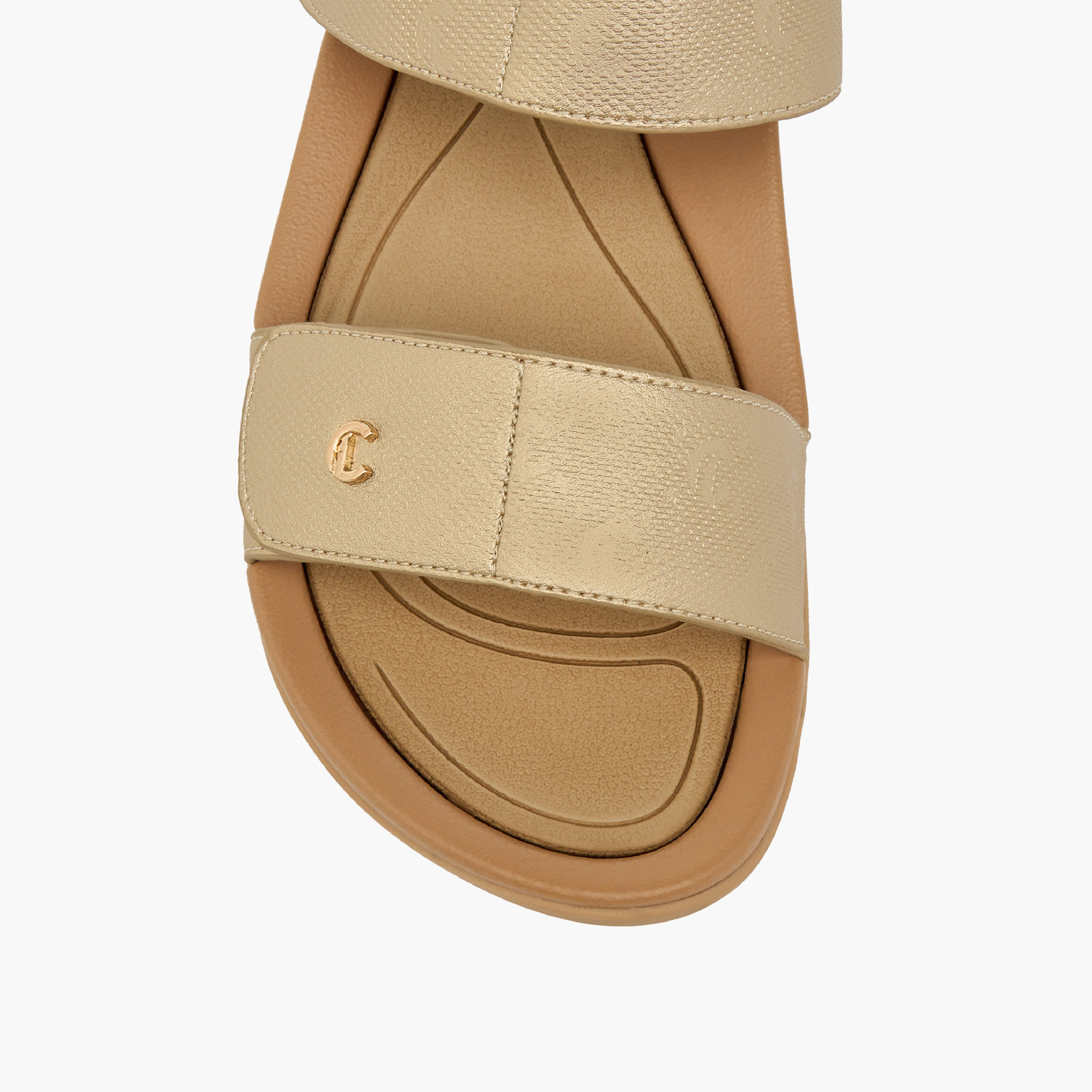 Le Confort Velcro Strap Detail Slip-On Comfort Sandals-women-shoes-flats-sandals-image-4