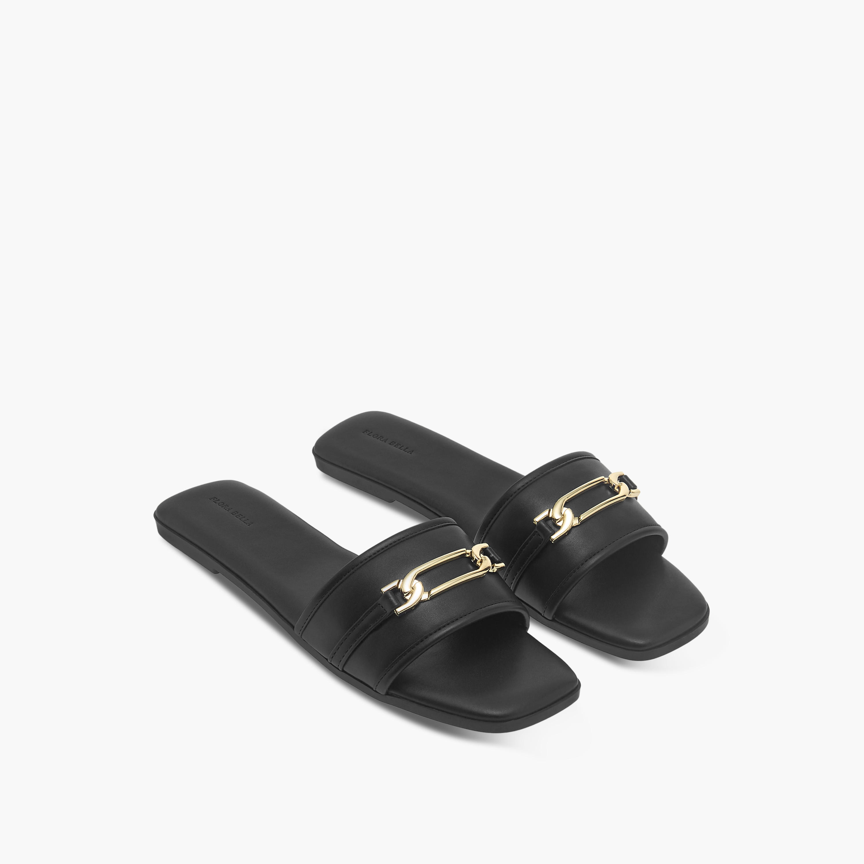 Flora Bella Solid Slip-On Flat Sandals with Metal Accent-women-shoes-flats-sandals-image-1