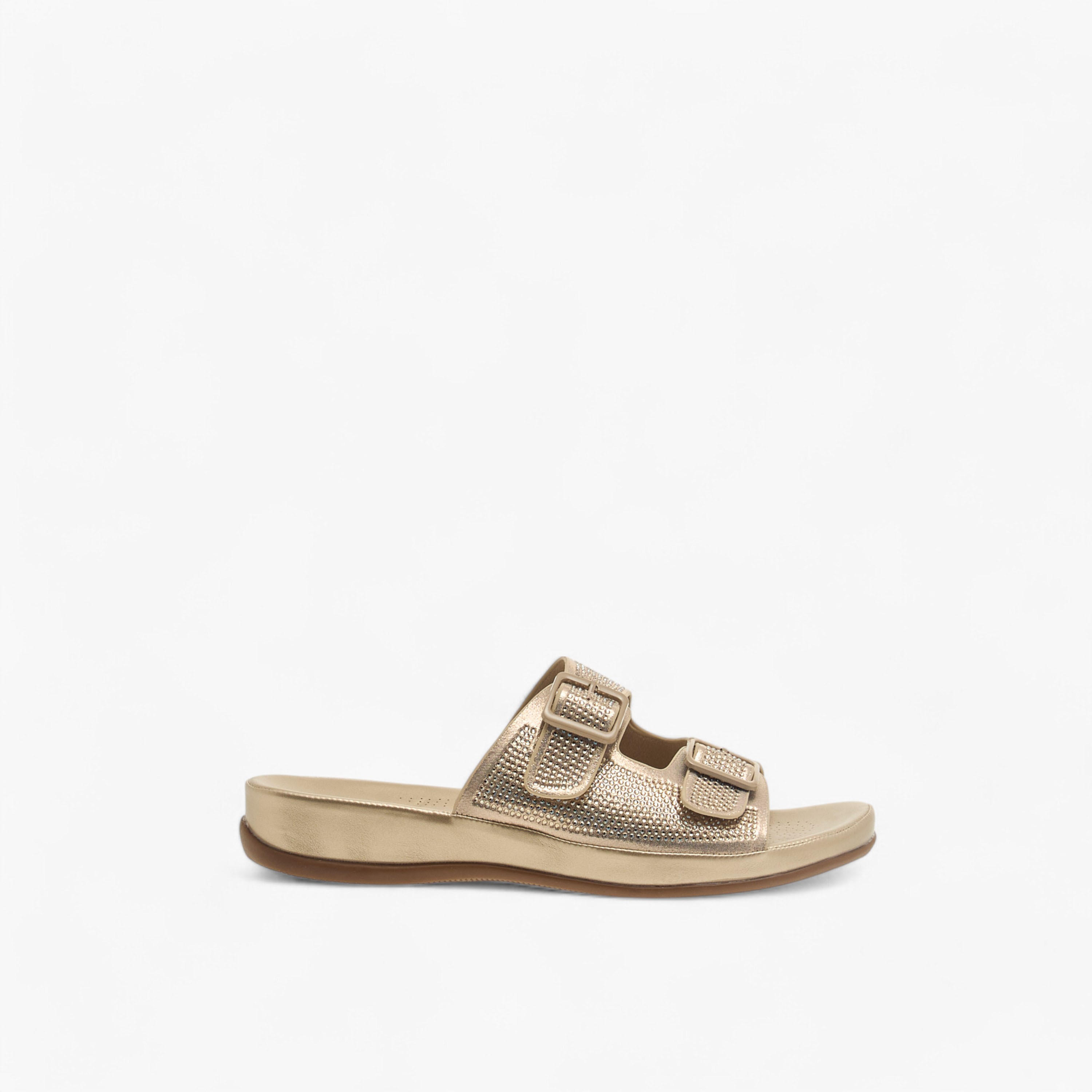 Flora Bella Embellished Slip-On Comfort Sandals with Buckle Accent-women-shoes-flats-sandals-image-3