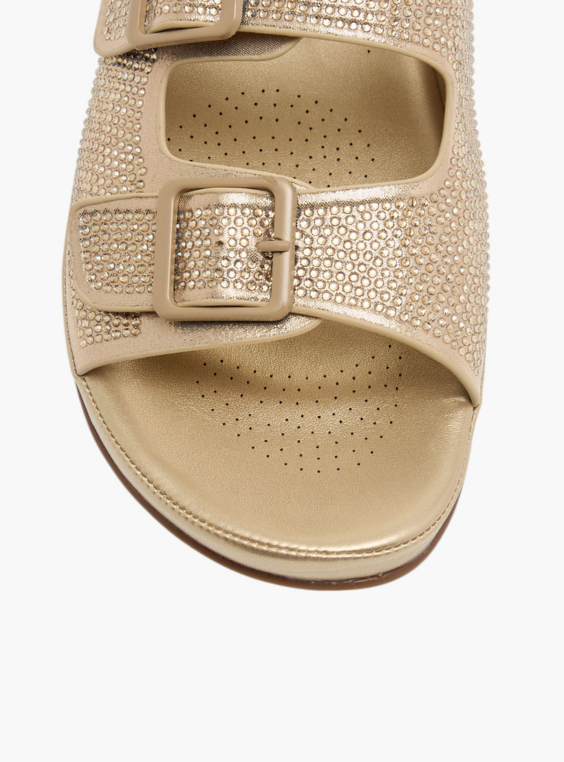 Flora Bella Embellished Slip-On Comfort Sandals with Buckle Accent-women-shoes-flats-sandals-image-4