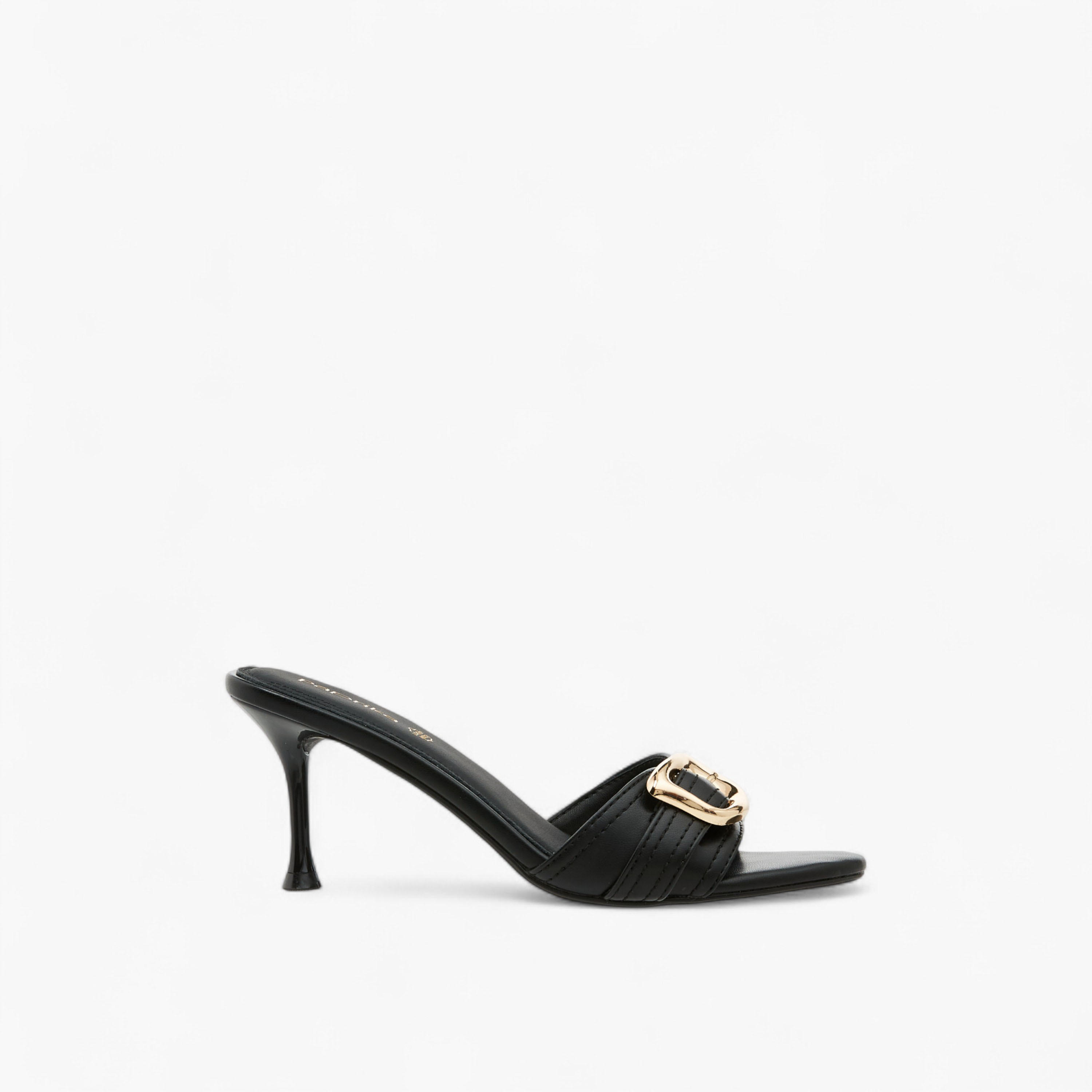 Paprika Buckle Accent Slip-On Sandals with Stiletto Heels-women-shoes-sandals-heeled-image-3
