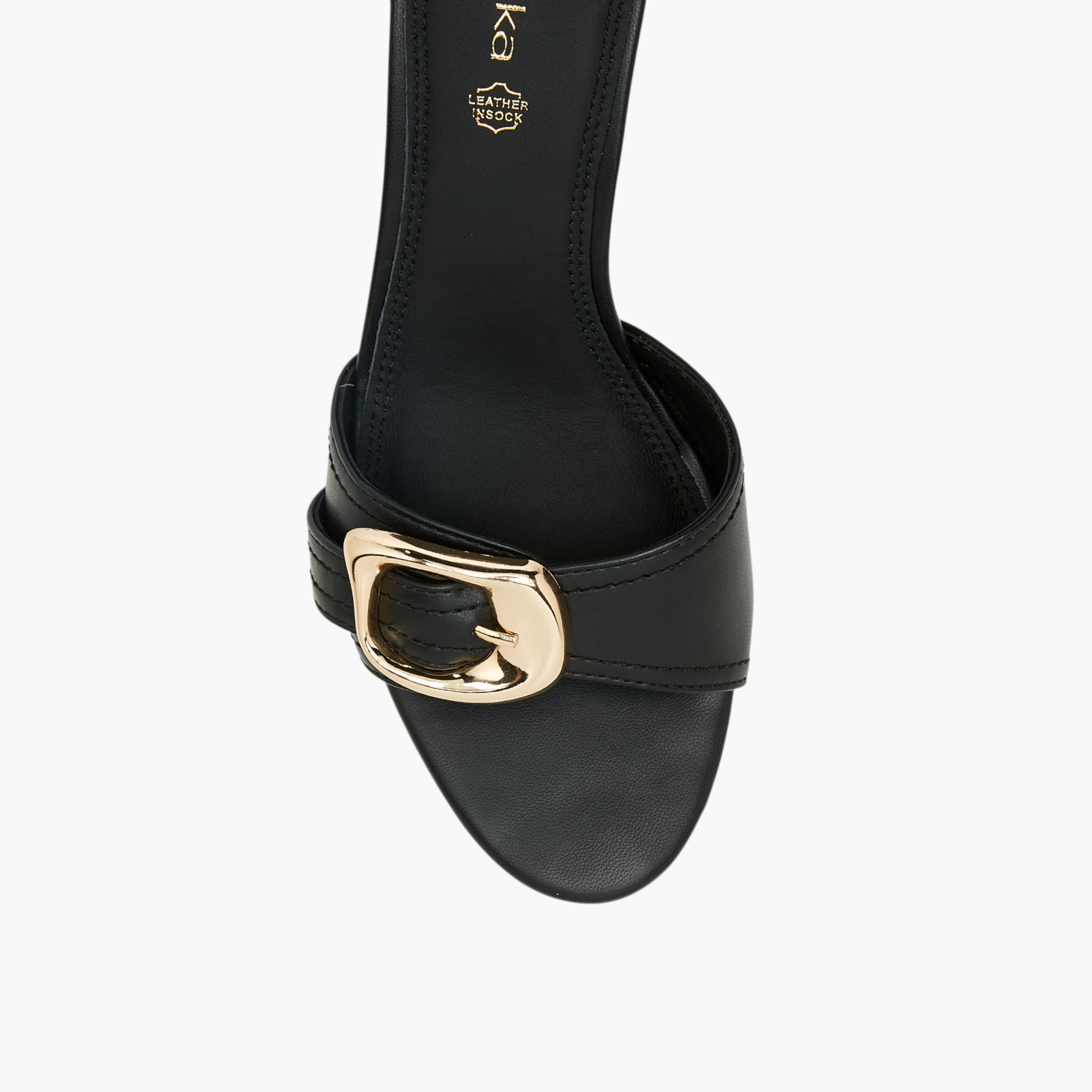 Paprika Buckle Accent Slip-On Sandals with Stiletto Heels-women-shoes-sandals-heeled-image-4