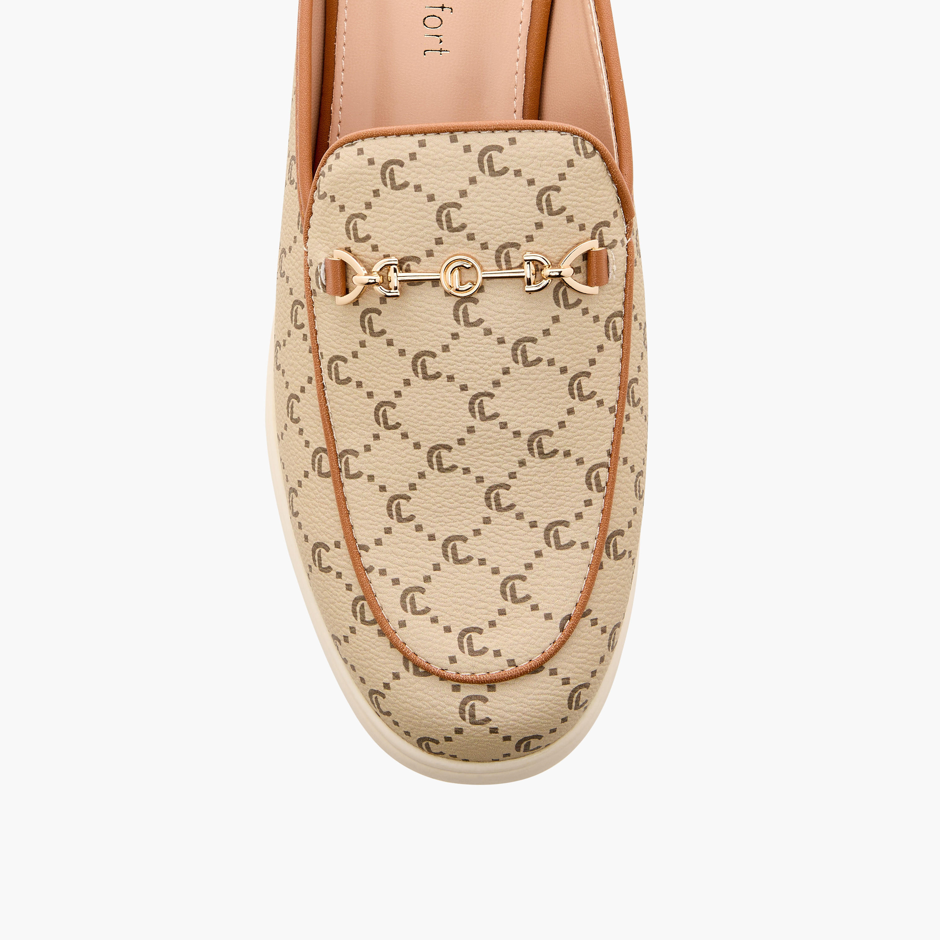 Le Confort Monogram Print Slip-On Mules-women-shoes-flats-mules-image-4