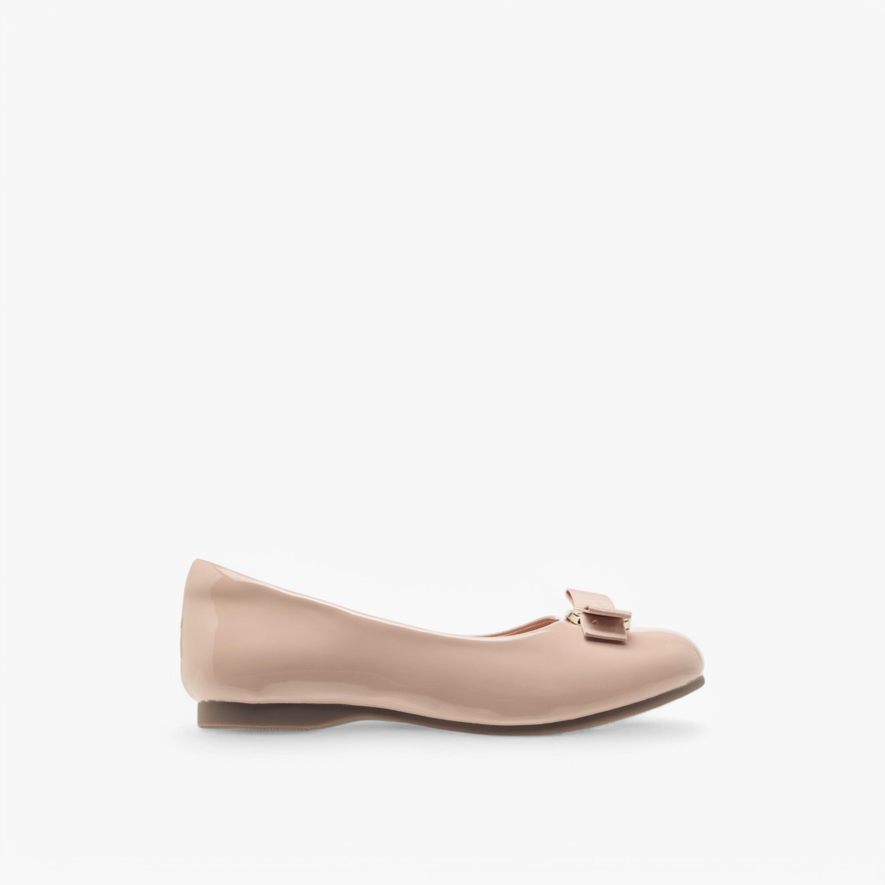 Juniors Bow Detail Slip-On Ballerina Shoes-girls-shoes-ballerinas-image-3