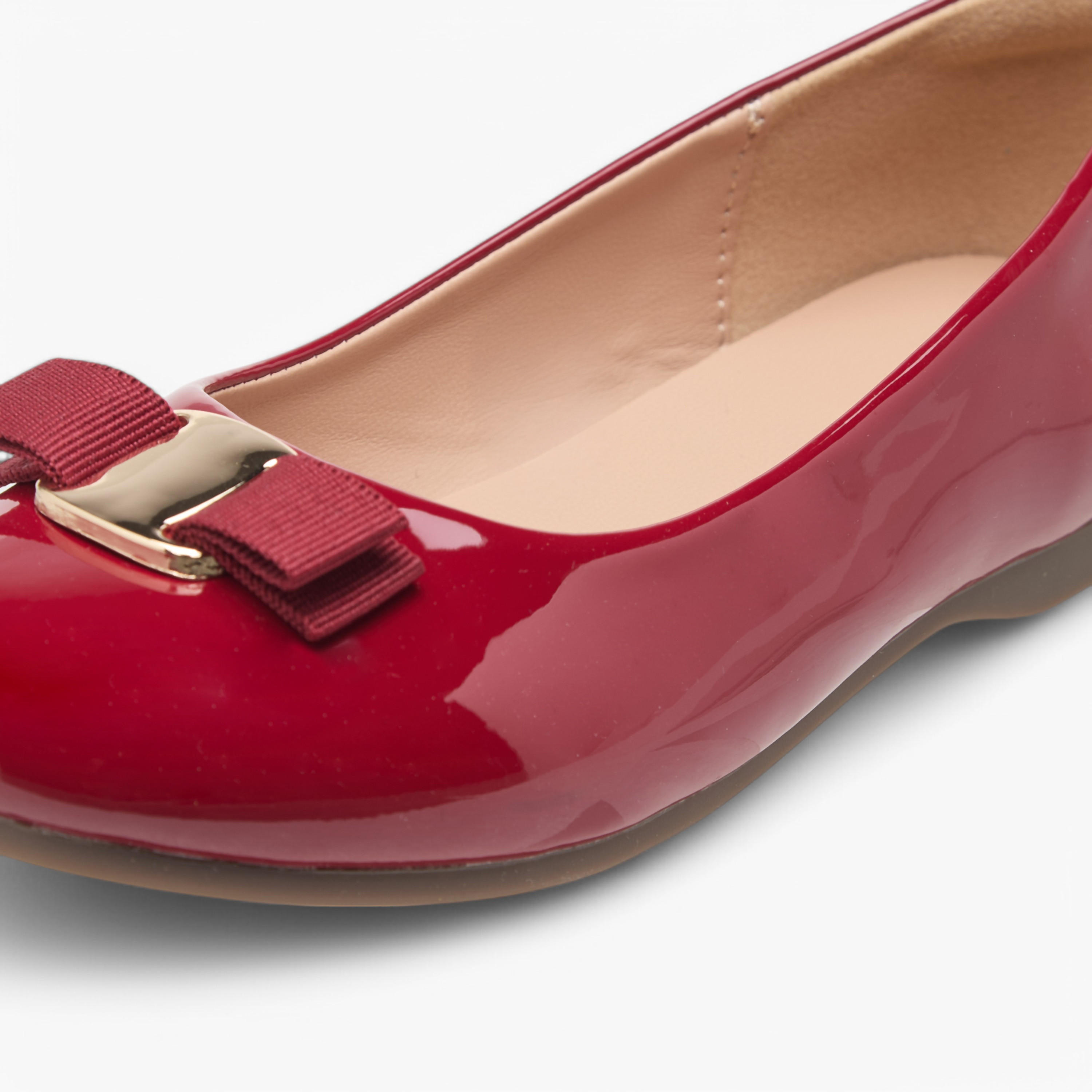 Juniors Bow Detail Slip-On Ballerina Shoes-girls-shoes-ballerinas-image-6