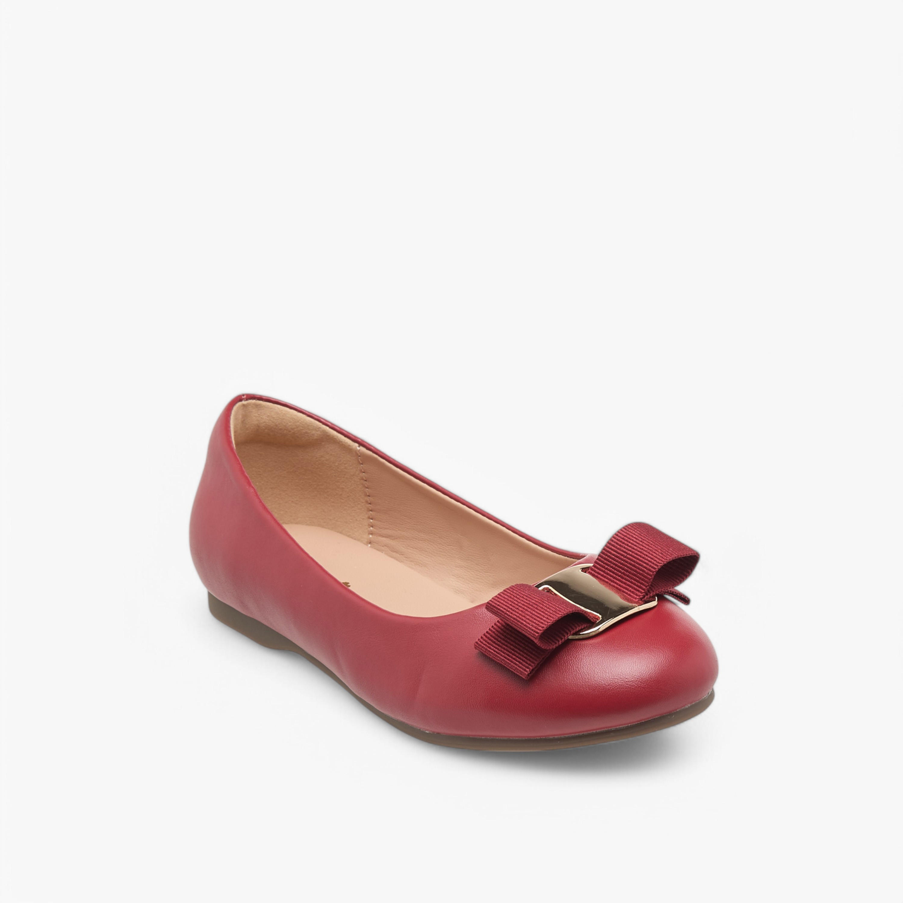 Little Missy Bow Accent Slip-On Ballerina Shoes-girls-shoes-ballerinas-image-2