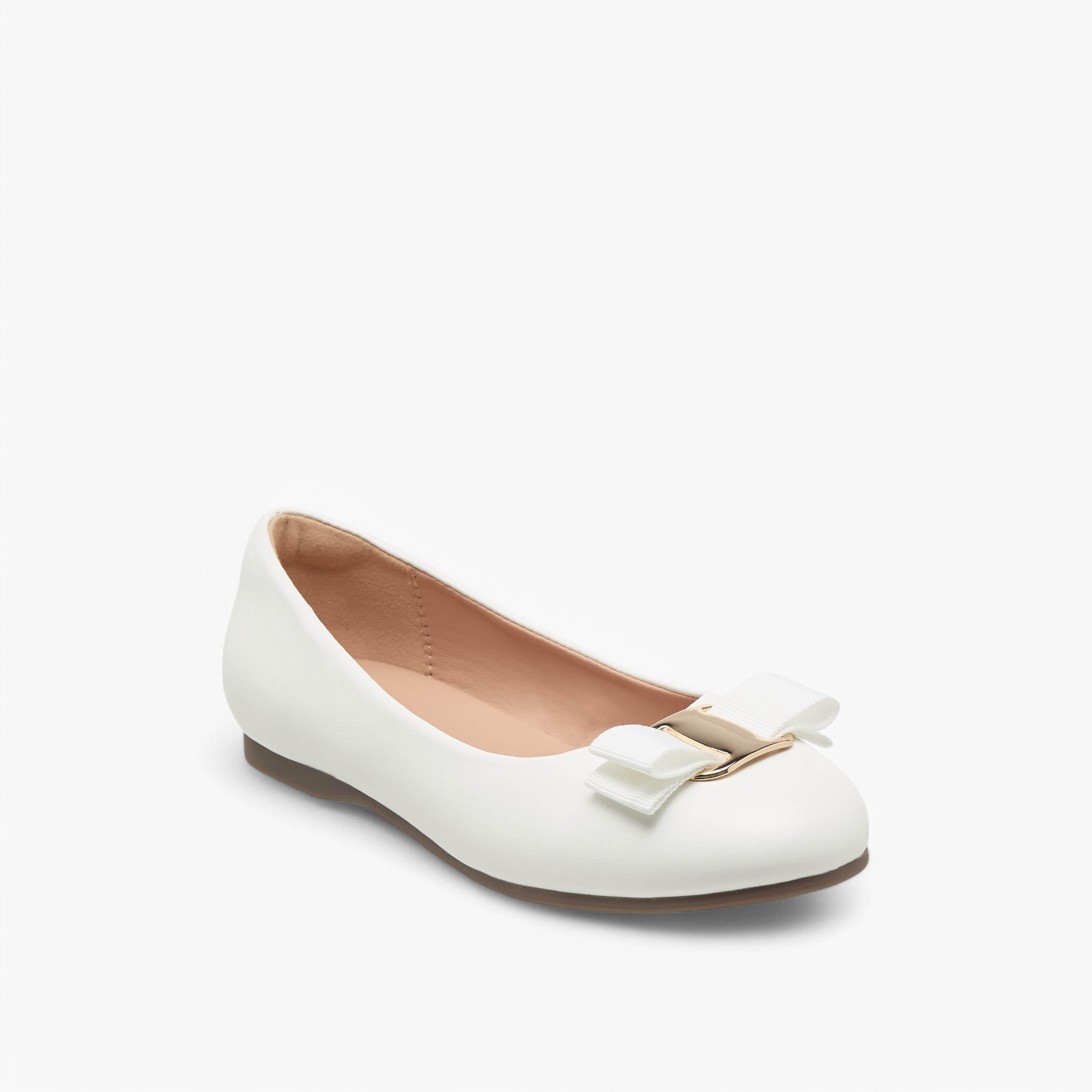 Little Missy Bow Accent Slip-On Ballerina Shoes-girls-shoes-ballerinas-image-2
