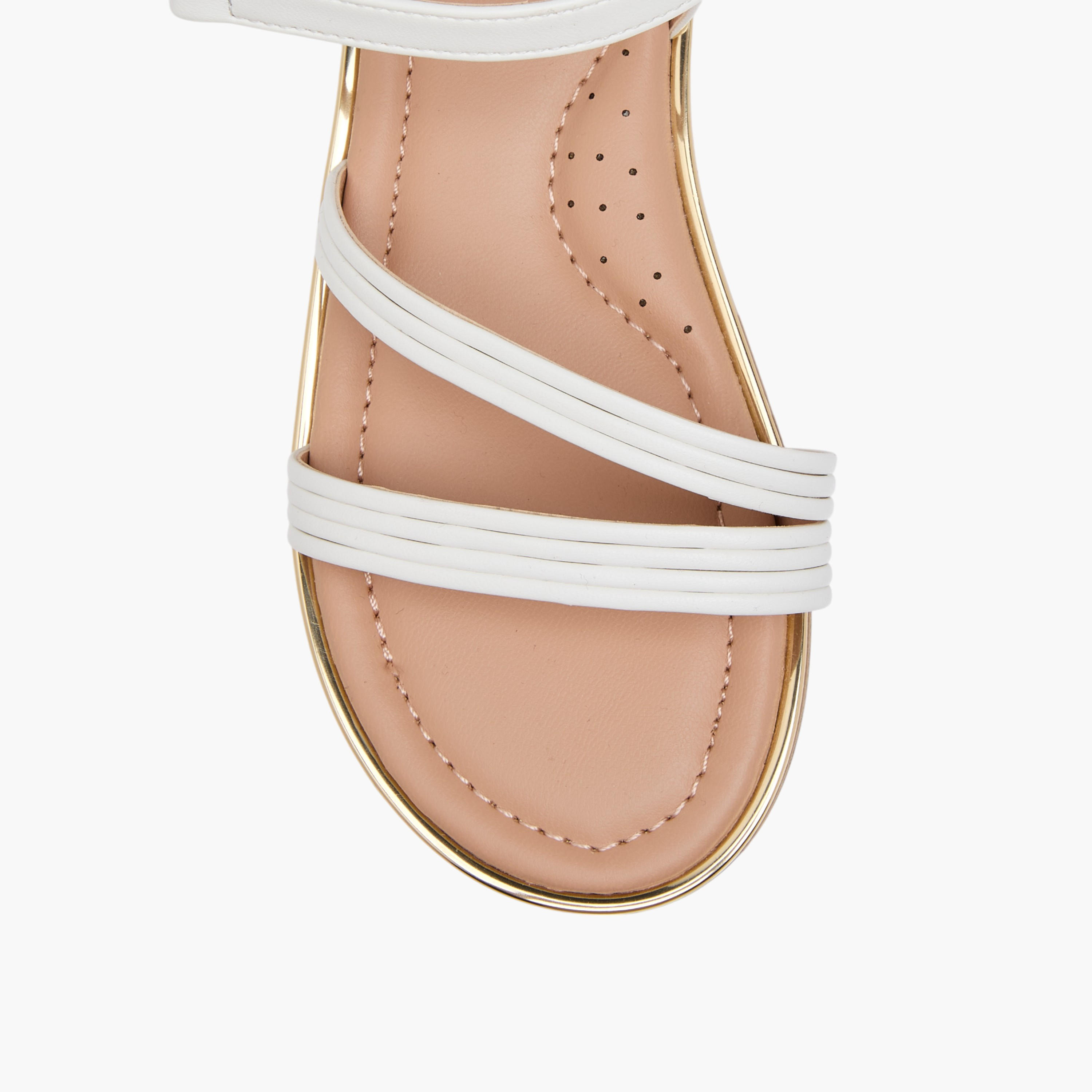Little Missy Solid Sandals with Hook and Loop Closure-girls-shoes-sandals-image-3