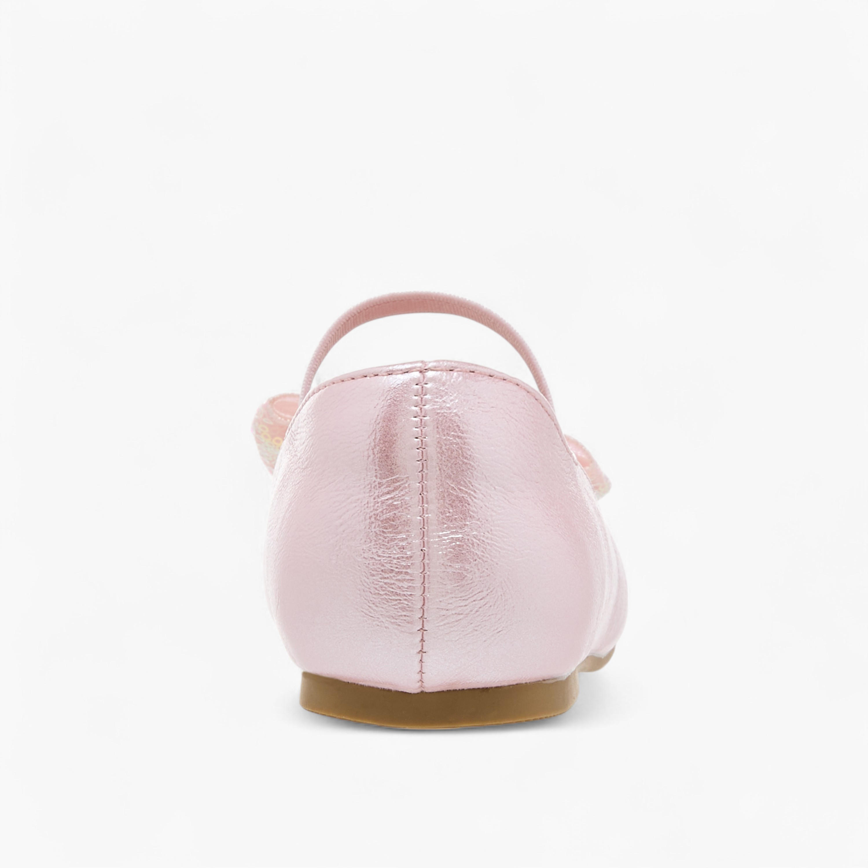Juniors Bow Accent Ballerina Shoes with Elastic Closure-girls-shoes-ballerinas-image-5