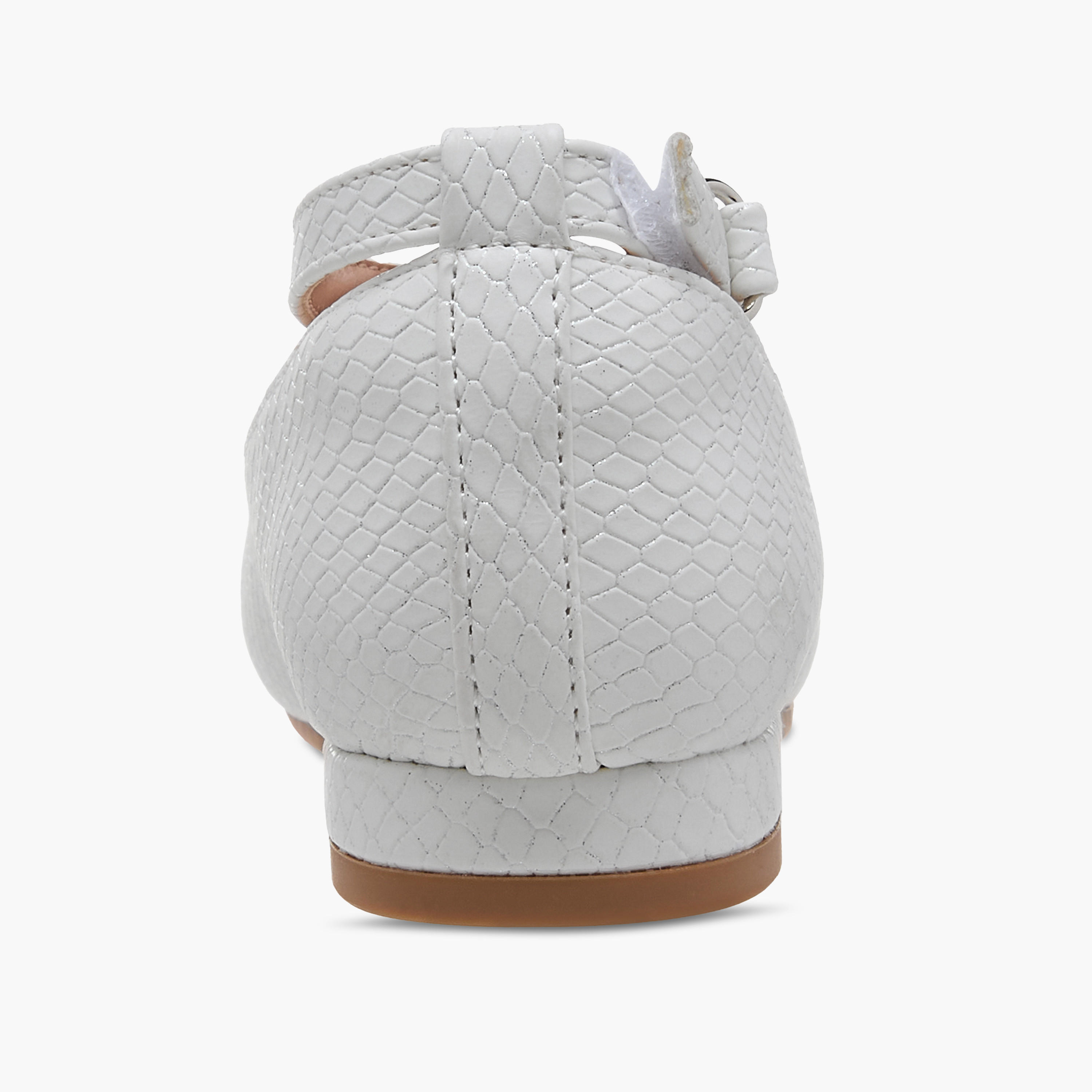 Juniors Butterfly Embellished Ballerina Shoes with Hook and Loop Closure-girls-shoes-ballerinas-image-5