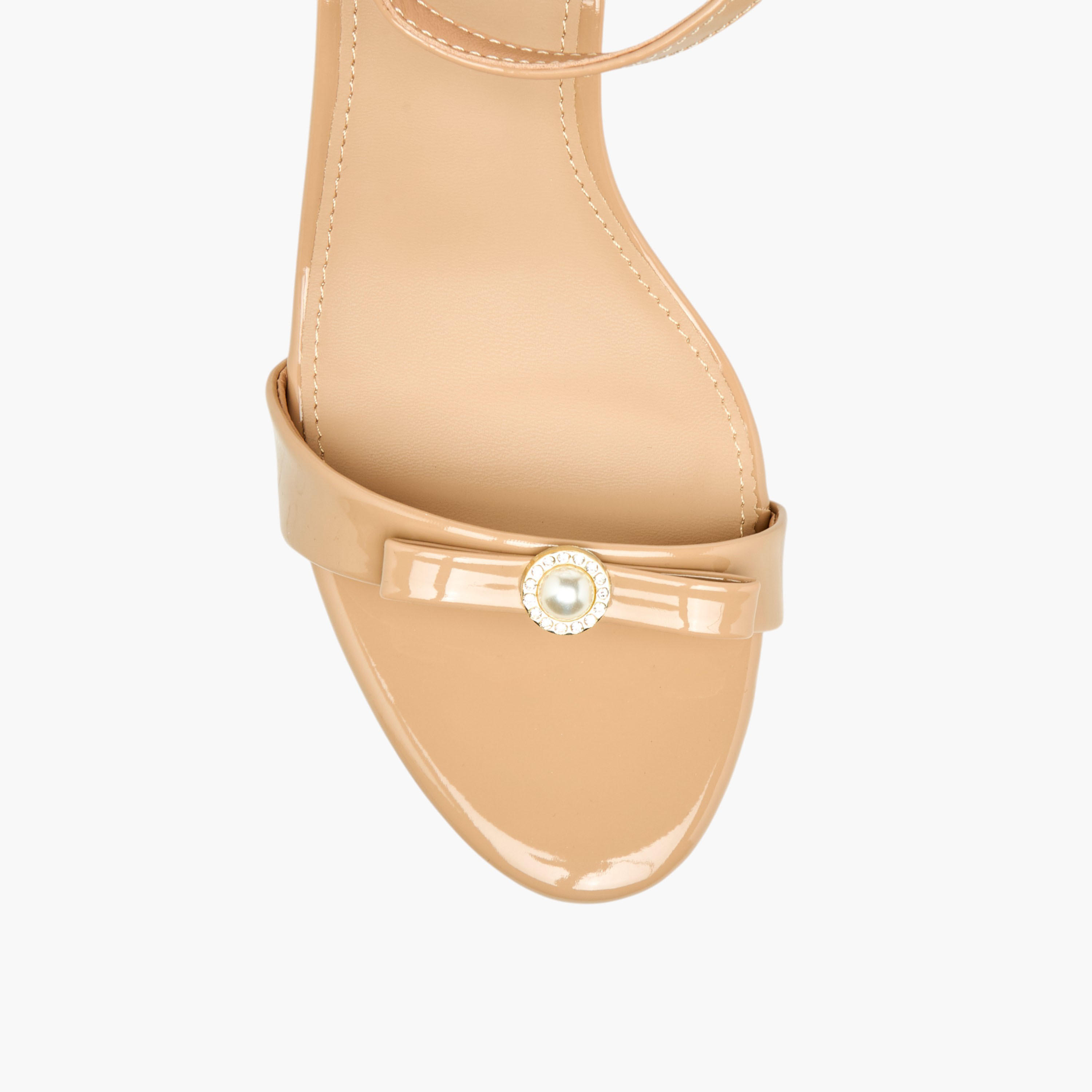 Flora Bella Womens Bow Detail Flared Heel Strap Sandals-women-shoes-sandals-heeled-image-4
