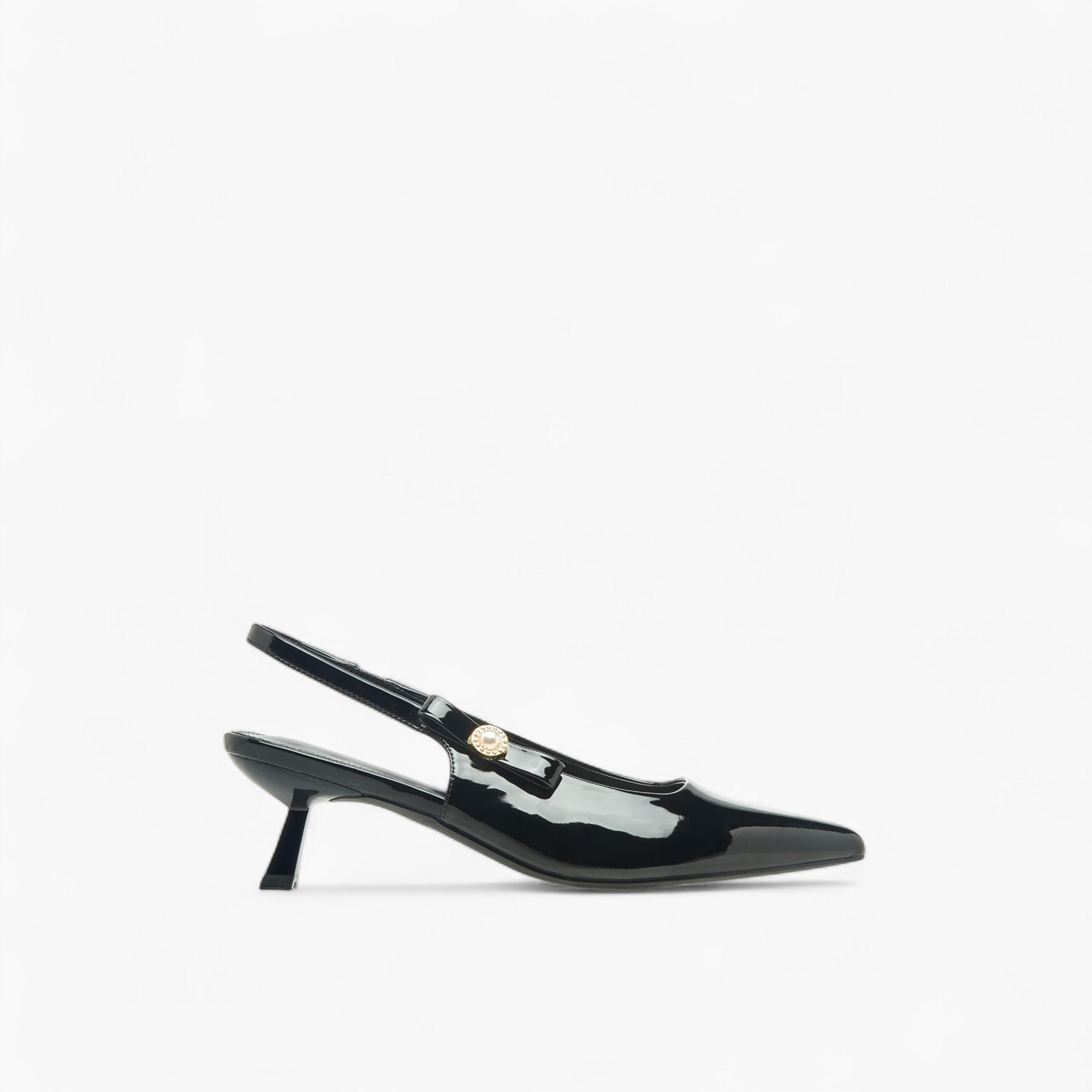 Flora Bella Womens Bow Detail Flared Heel Slingback Shoes-women-shoes-heels-image-3