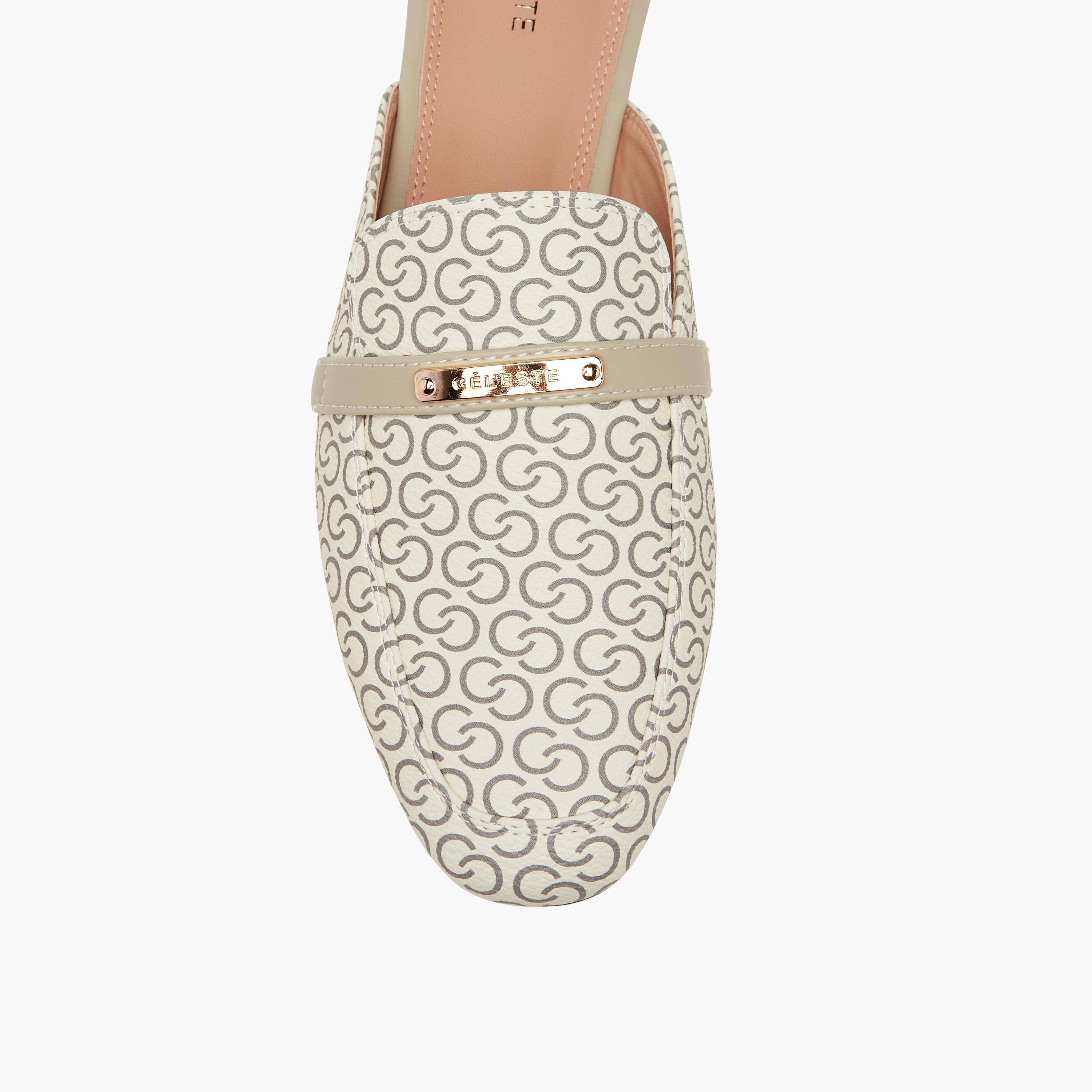 Celeste Women's Monogram Print Slip-On Mules-women-shoes-flats-mules-image-4