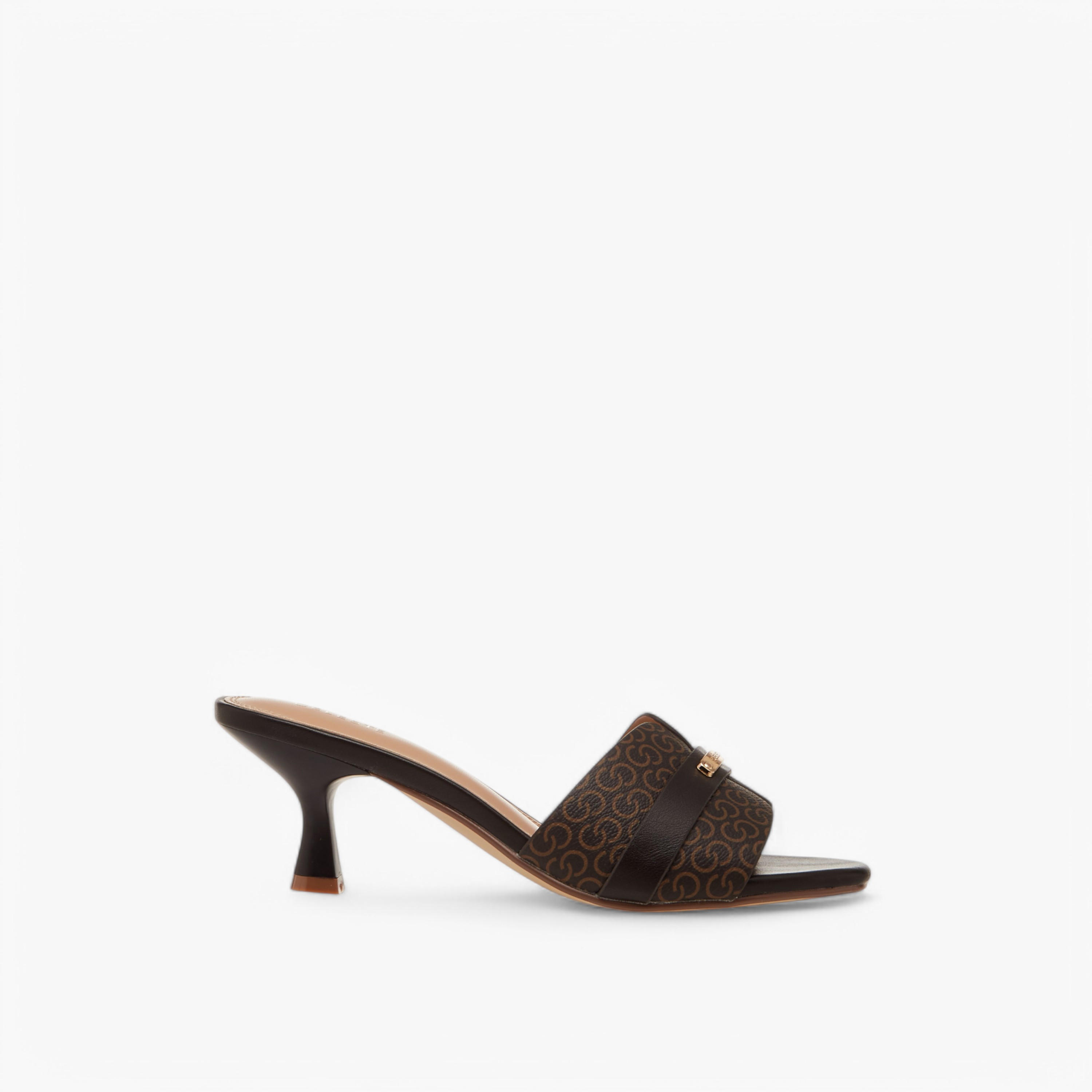 Celeste Women's Monogram Detail Slip-On Sandals with Kitten Heels-women-shoes-sandals-heeled-image-3