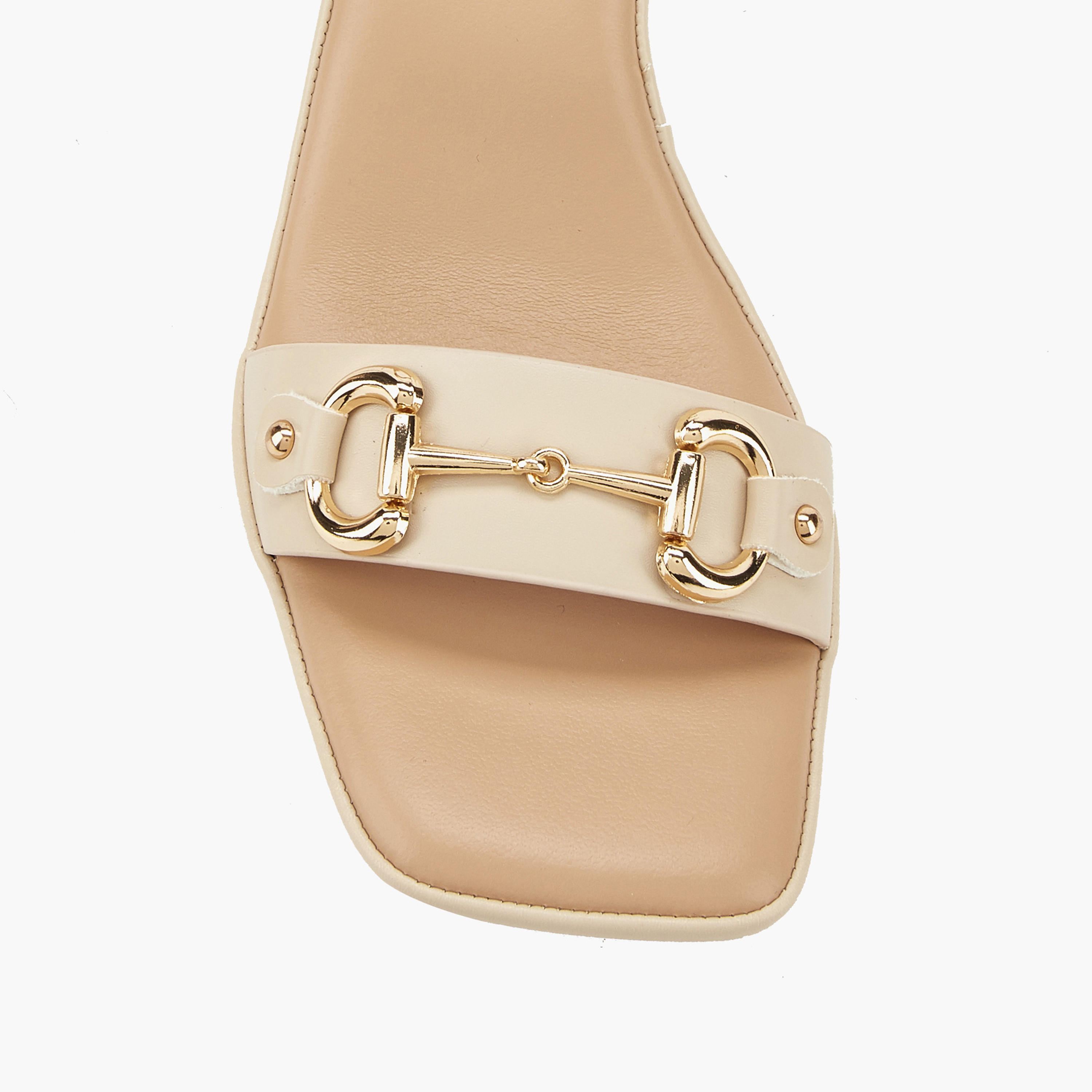 Paprika Metal Accent Block Heel Sandals with Buckle Closure-women-shoes-heels-image-4