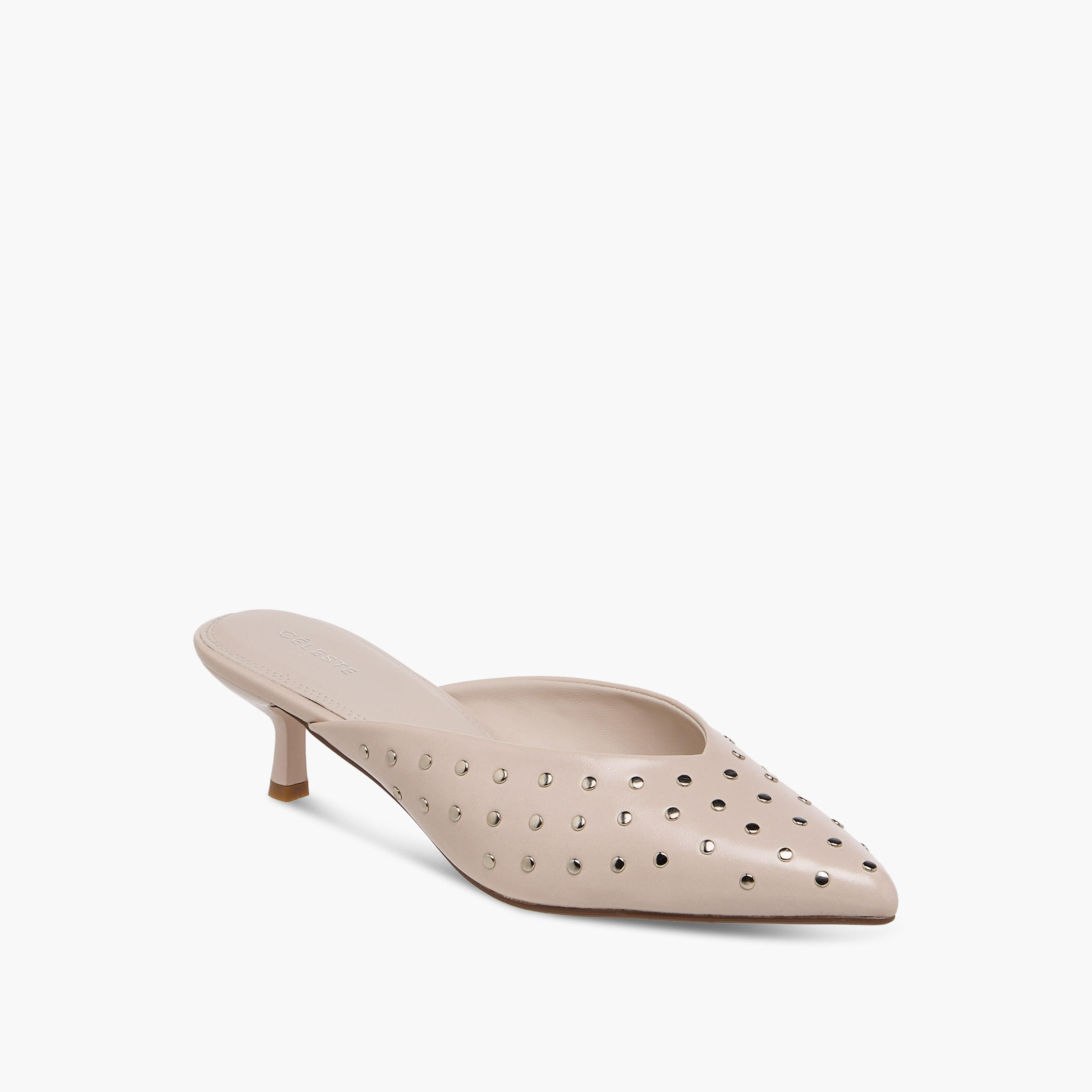 Celeste Women's Embellised Slip-On Mules with Kitten Heels-women-shoes-heels-image-2