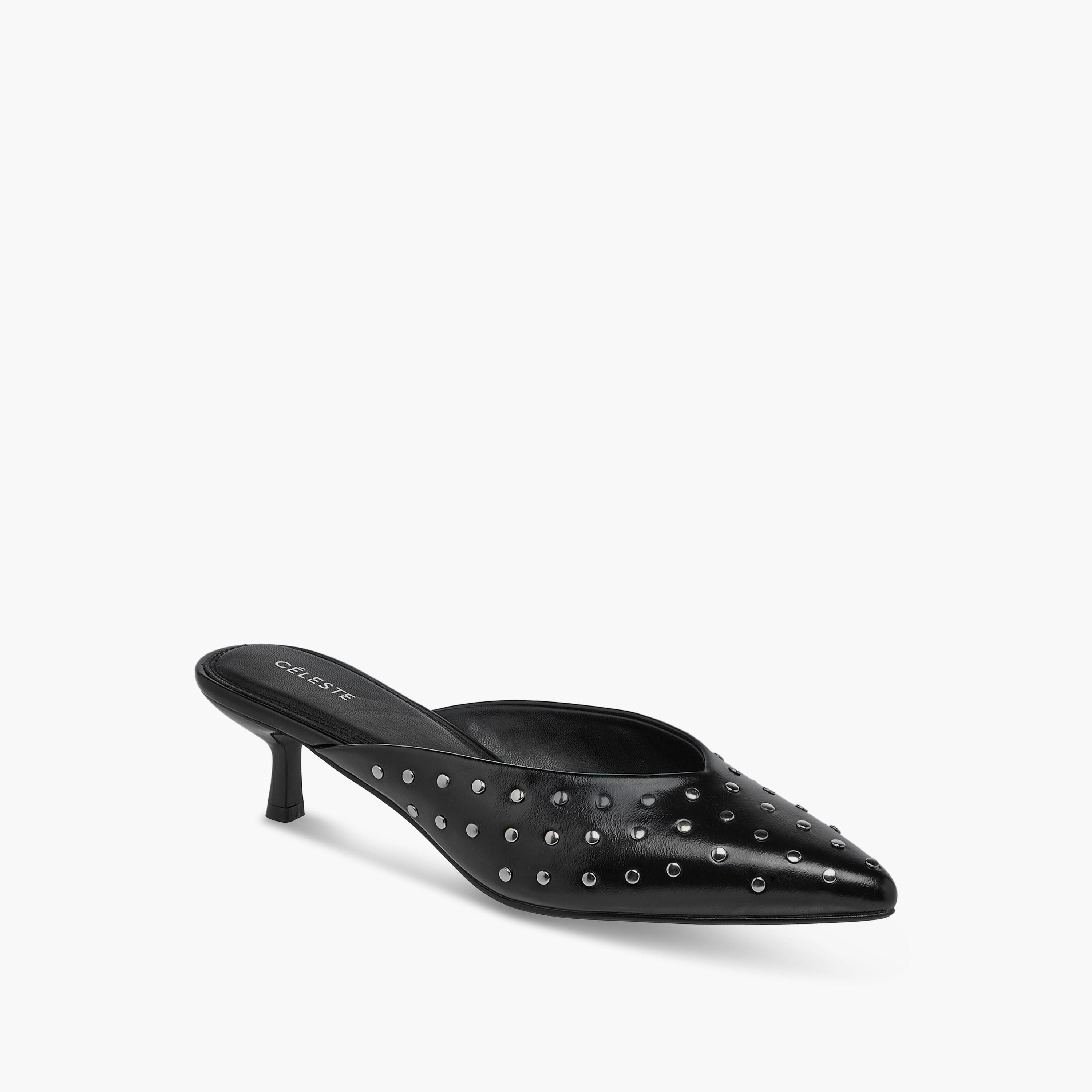 Celeste Women's Embellised Slip-On Mules with Kitten Heels-women-shoes-heels-image-2