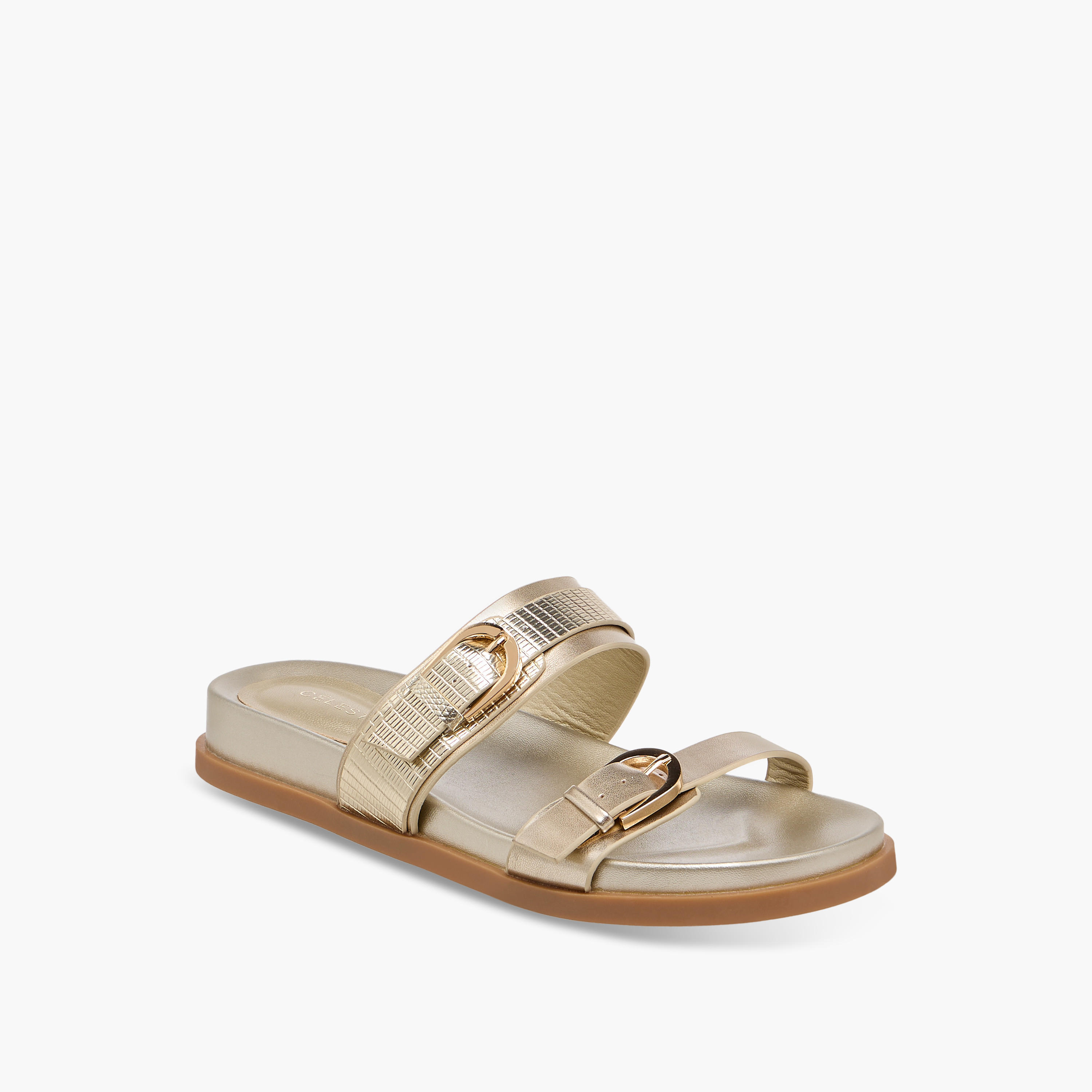 Celeste Women's Buckle Accent Slip-On Flat Sandals-women-shoes-flats-sandals-image-2