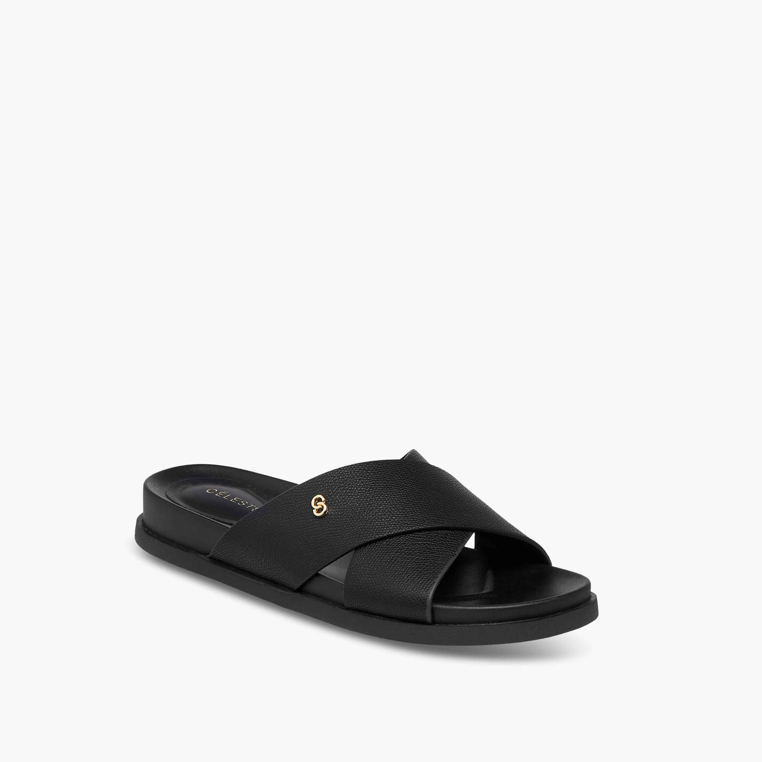 Celeste Women's Cross Strap Slip-On Sandals-women-shoes-flats-sandals-image-2