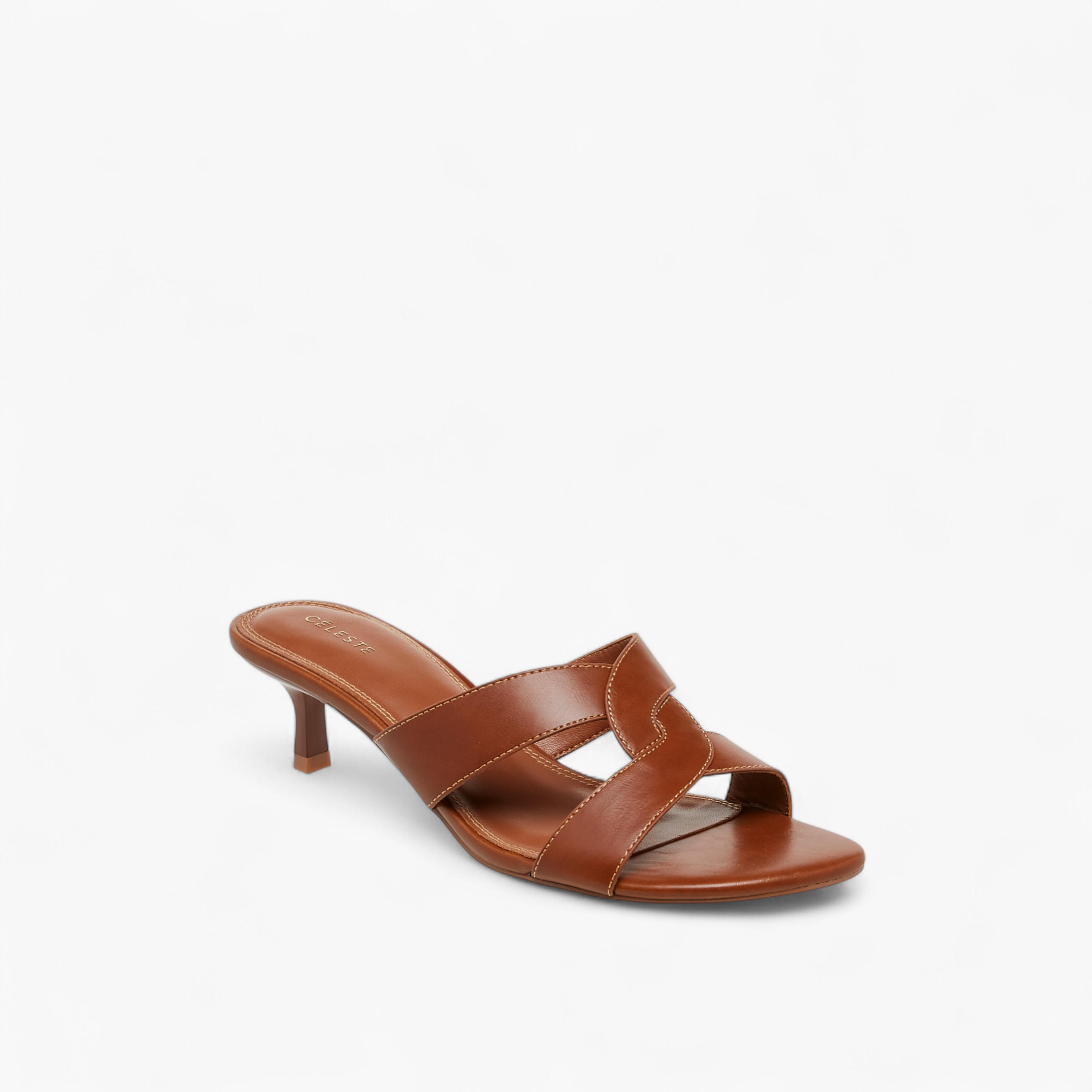 Celeste Women's Cutout Slip-On Sandals with Kitten Heels-women-shoes-sandals-heeled-image-2