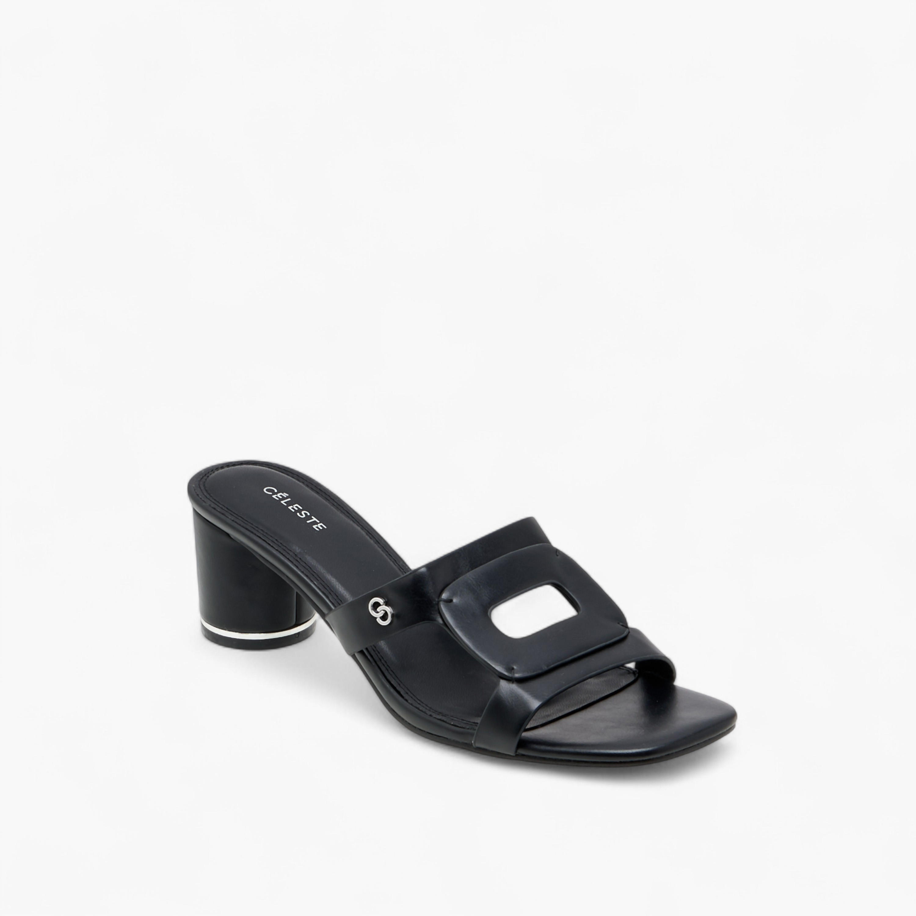Celeste Women's Cutout Detail Slip-On Sandals with Block Heels-women-shoes-sandals-heeled-image-2