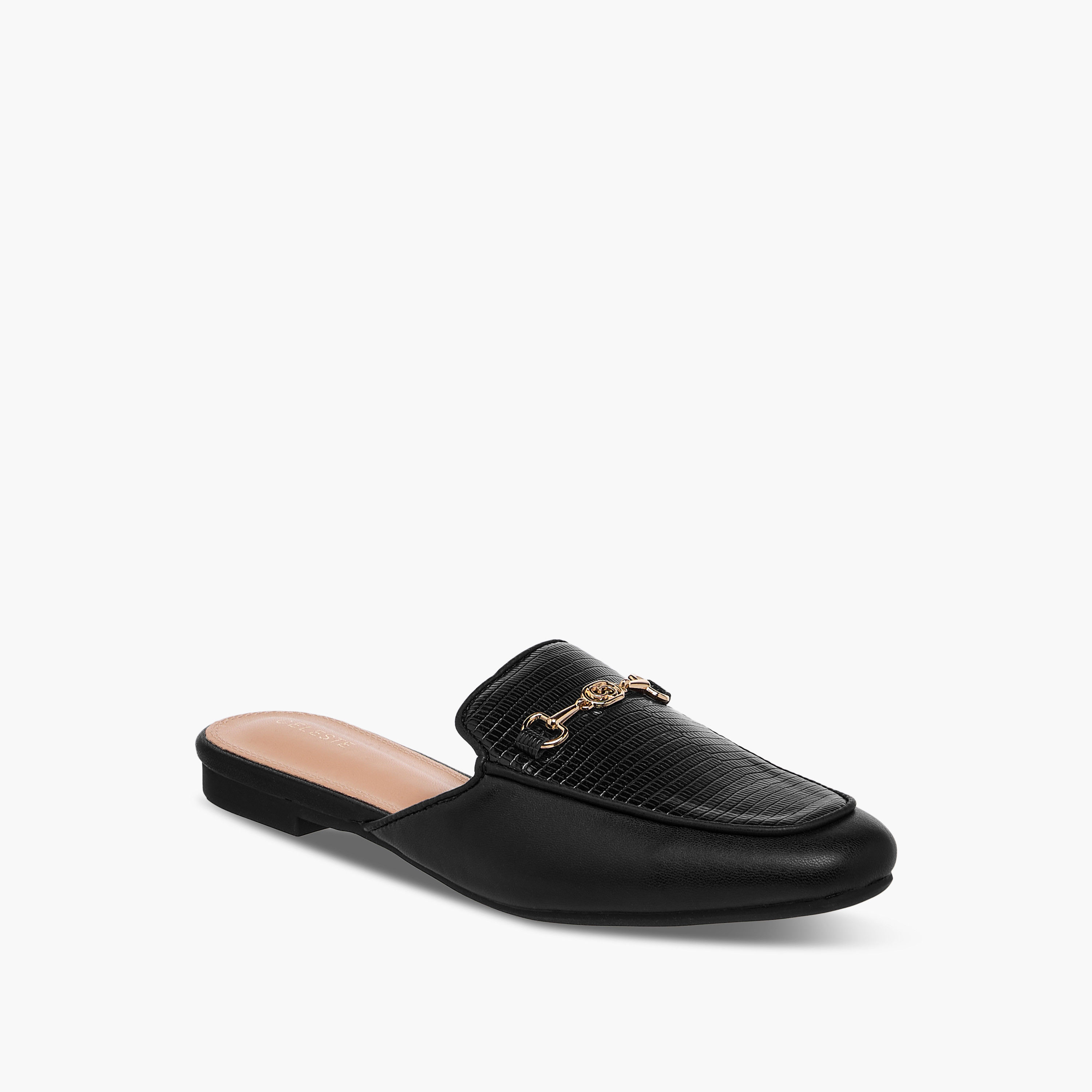 حذاء ميول سهل الارتداء بزينة معدنية للنساء من سيليست-women-shoes-flats-mules-image-7