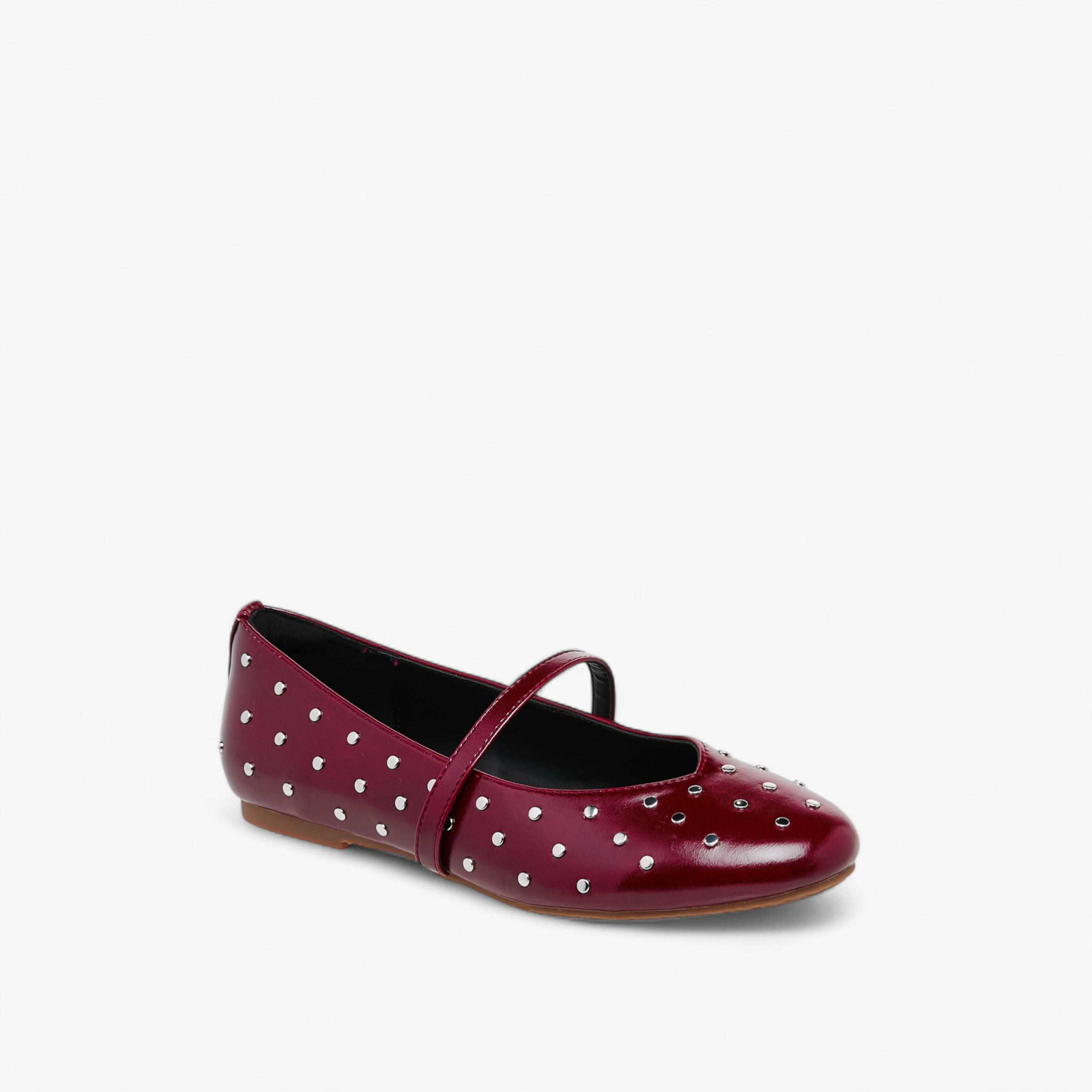Celeste Women's Studded Ballerina Shoes with Ankle Strap-women-shoes-ballerinas-image-2