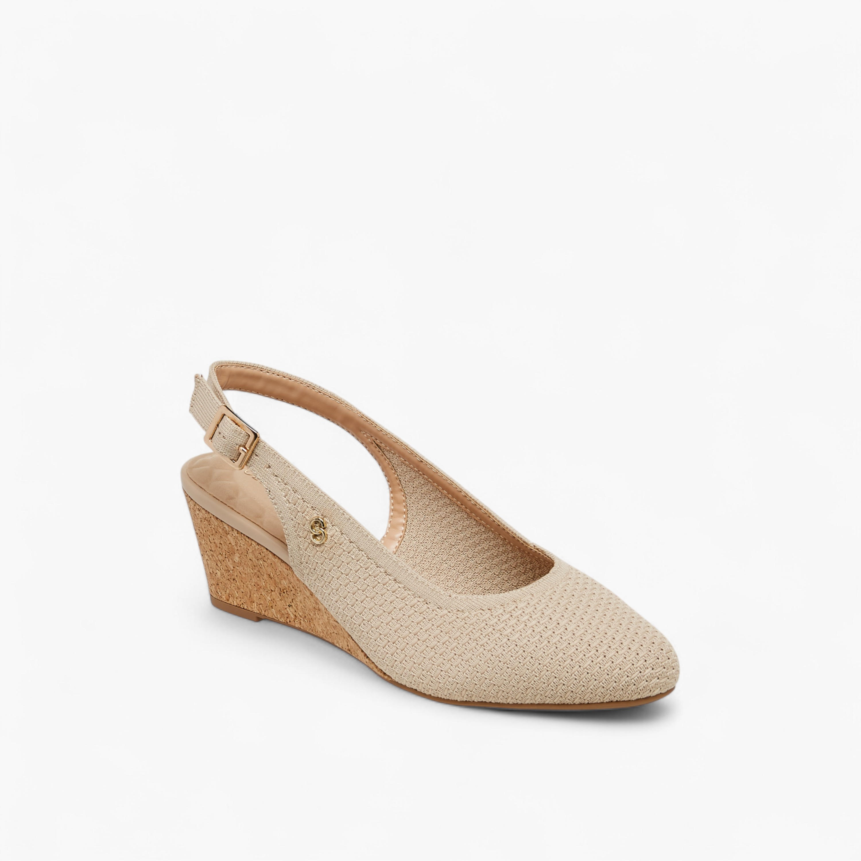 صندل بارز الملمس بكعب ويدج مع إغلاق فيونكة للنساء من سيليست-women-shoes-heels-image-2