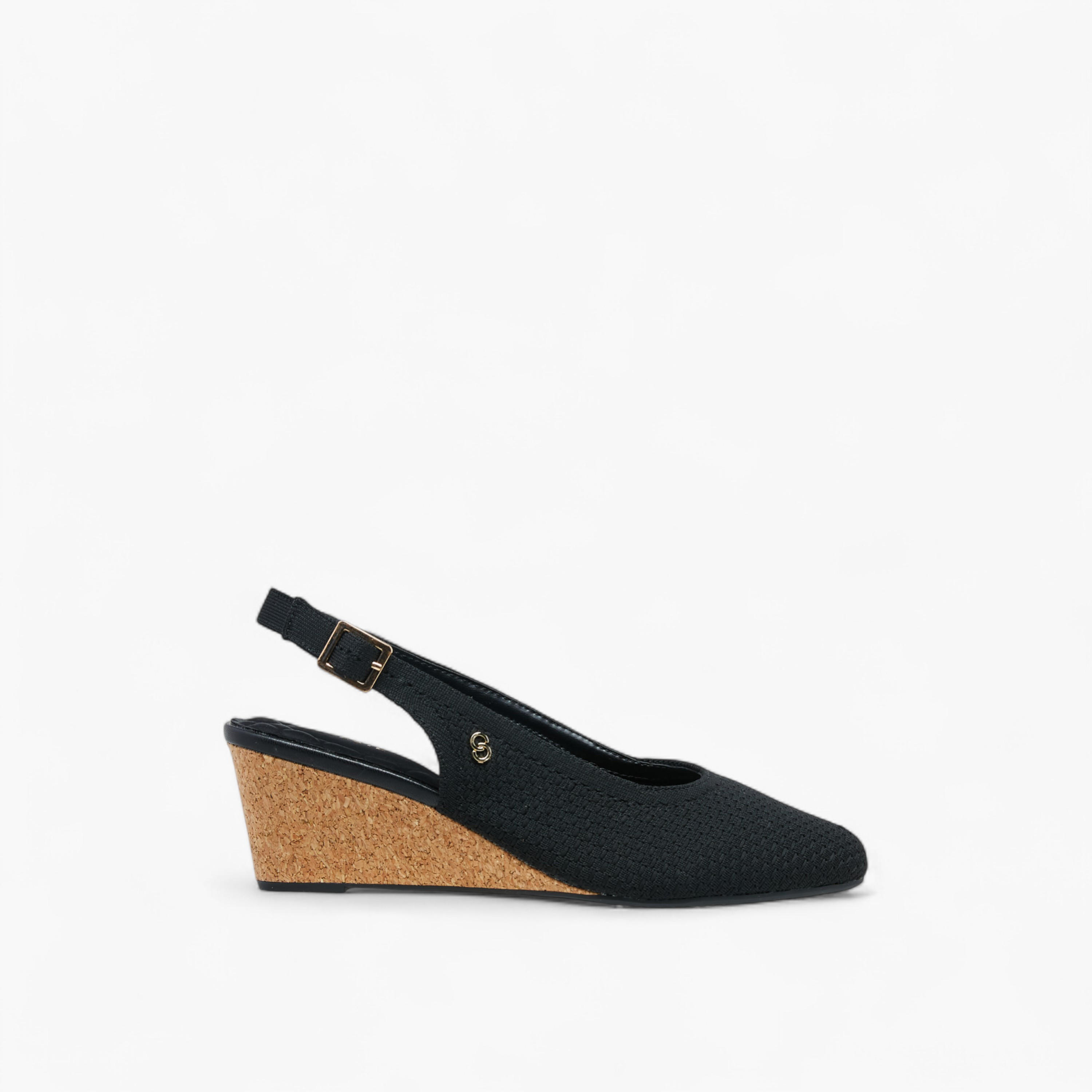 Celeste Women's Textured Wedge Heel Sandals with Buckle Closure-women-shoes-heels-image-3