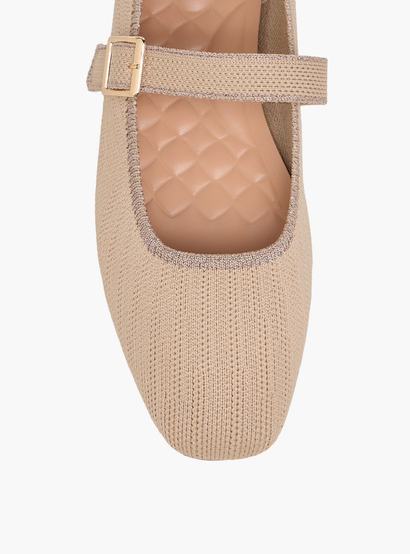Celeste Women's Textured Mary Jane Shoes with Buckle Closure-women-shoes-ballerinas-image-4