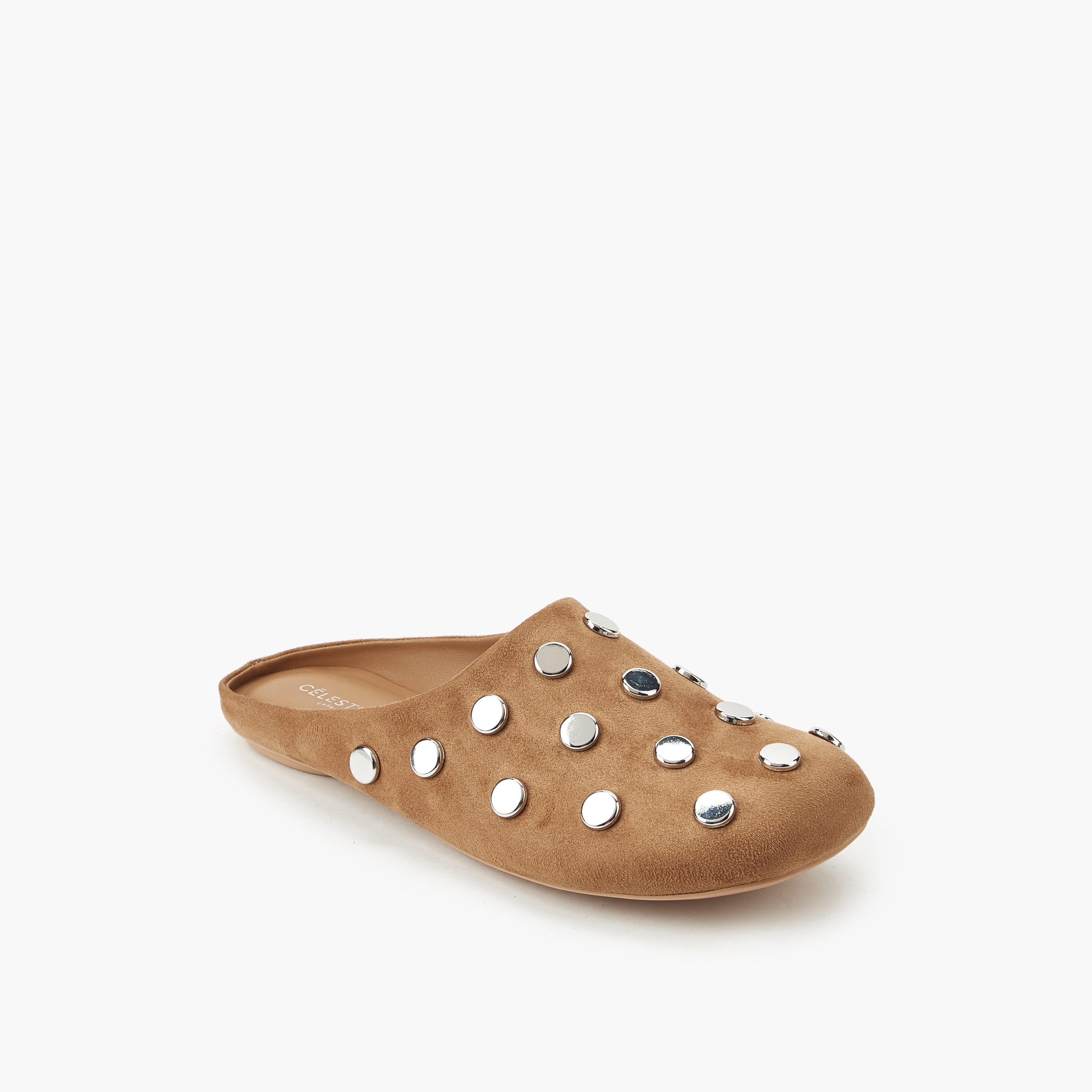 Celeste Women Studded Slip-On Mules-women-shoes-flats-mules-image-2